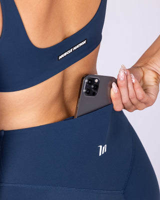 Aura Back Pocket Bike Shorts - Navy-Shorts-XXS-1125120NAVY-XXS-MNAPPRL45527-2-Muscle Nation