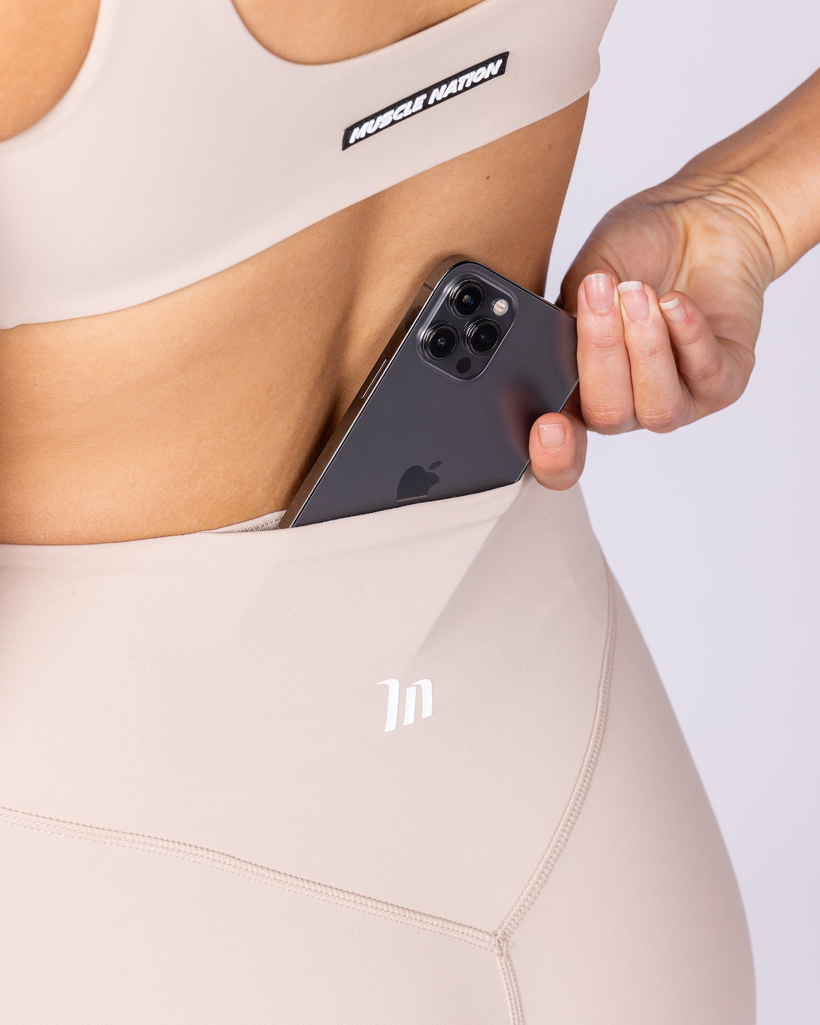 Aura Back Pocket Midway Shorts - Sand-Shorts-XXS-1125119SAND-XXS-MNAPPRL45590-2-Muscle Nation