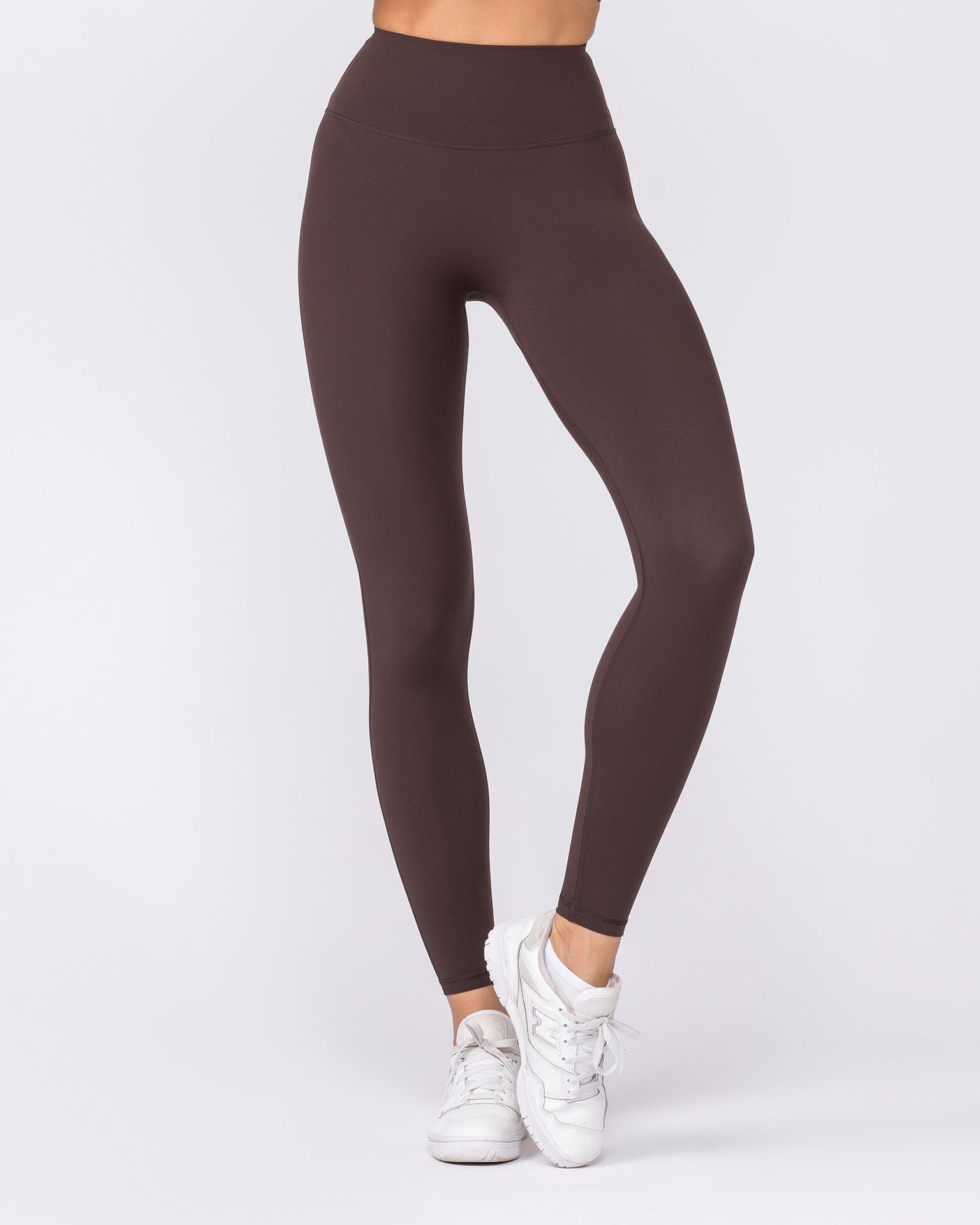 Aura Peachy High Invisible Scrunch Ankle Leggings - Cocoa-Leggings-XXS-032606COCOA-XXS-MNAPPRL48906-4-Muscle Nation