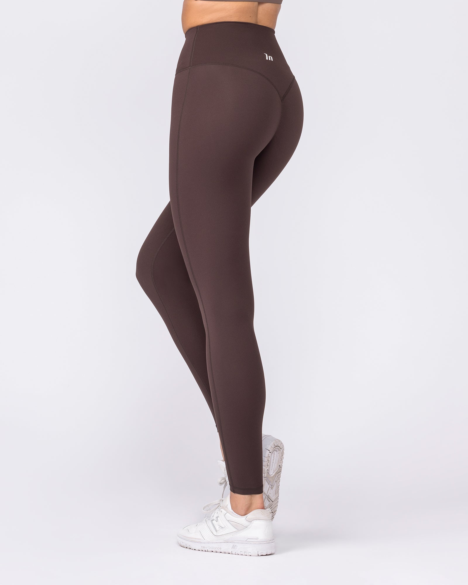Aura Peachy High Invisible Scrunch Ankle Leggings - Cocoa-Leggings-XXS-032606COCOA-XXS-MNAPPRL48906-5-Muscle Nation