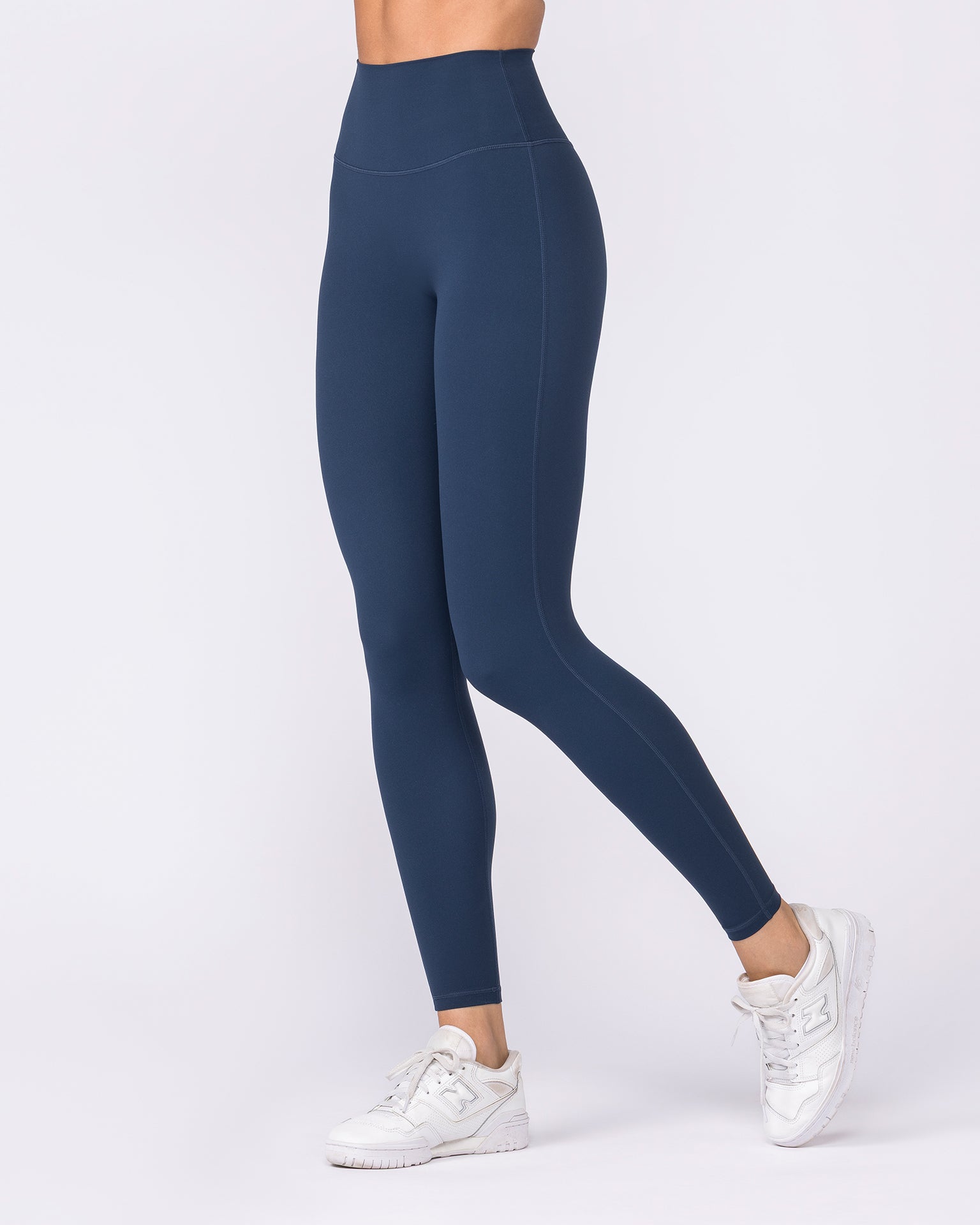 Aura Peachy High Invisible Scrunch Ankle Leggings - Navy-Leggings-XXS-032606NAVY-XXS-MNAPPRL48888-3-Muscle Nation