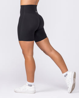 Aura Peachy High Invisible Scrunch Bike Shorts - Black-Shorts-XXS-032604BLK-XXS-MNAPPRL48915-1-Muscle Nation