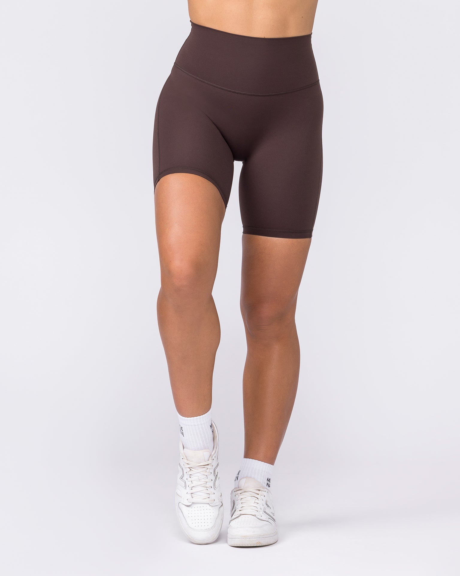 Aura Peachy High Invisible Scrunch Bike Shorts - Cocoa-Shorts-XXS-032604COCOA-XXS-MNAPPRL48942-5-Muscle Nation