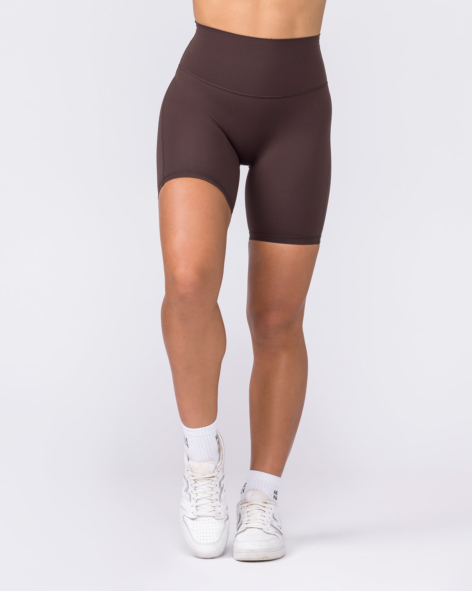 Aura Peachy High Invisible Scrunch Bike Shorts - Cocoa-Shorts-XXS-032604COCOA-XXS-MNAPPRL48942-5-Muscle Nation