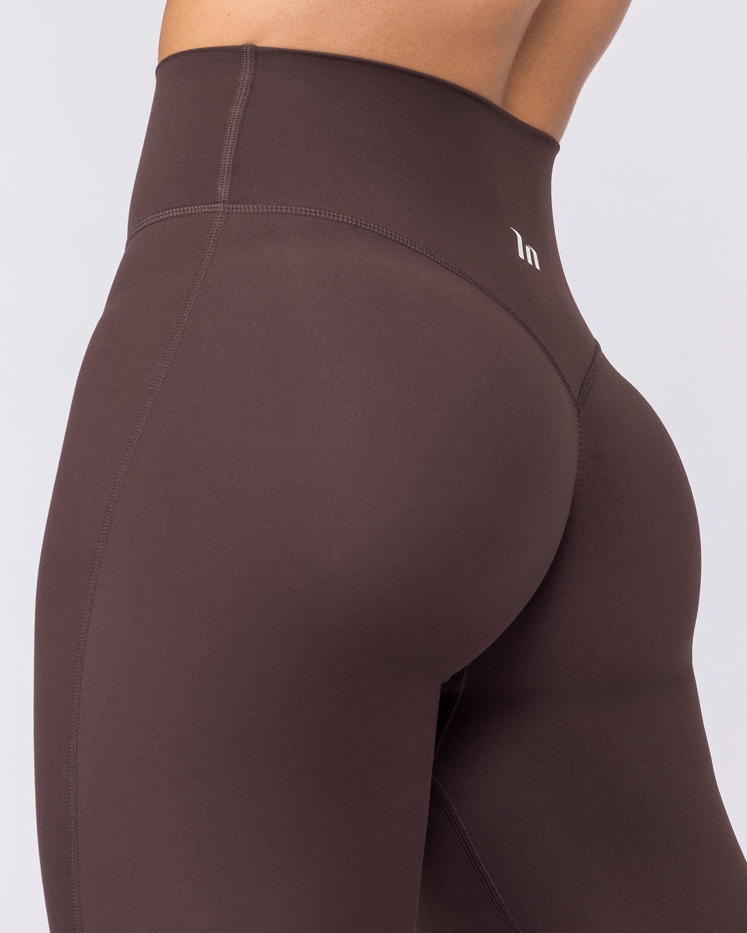 Aura Peachy Invisible Scrunch Ankle Leggings - Cocoa-Leggings-XXS-032605COCOA-XXS-MNAPPRL49086-3-Muscle Nation