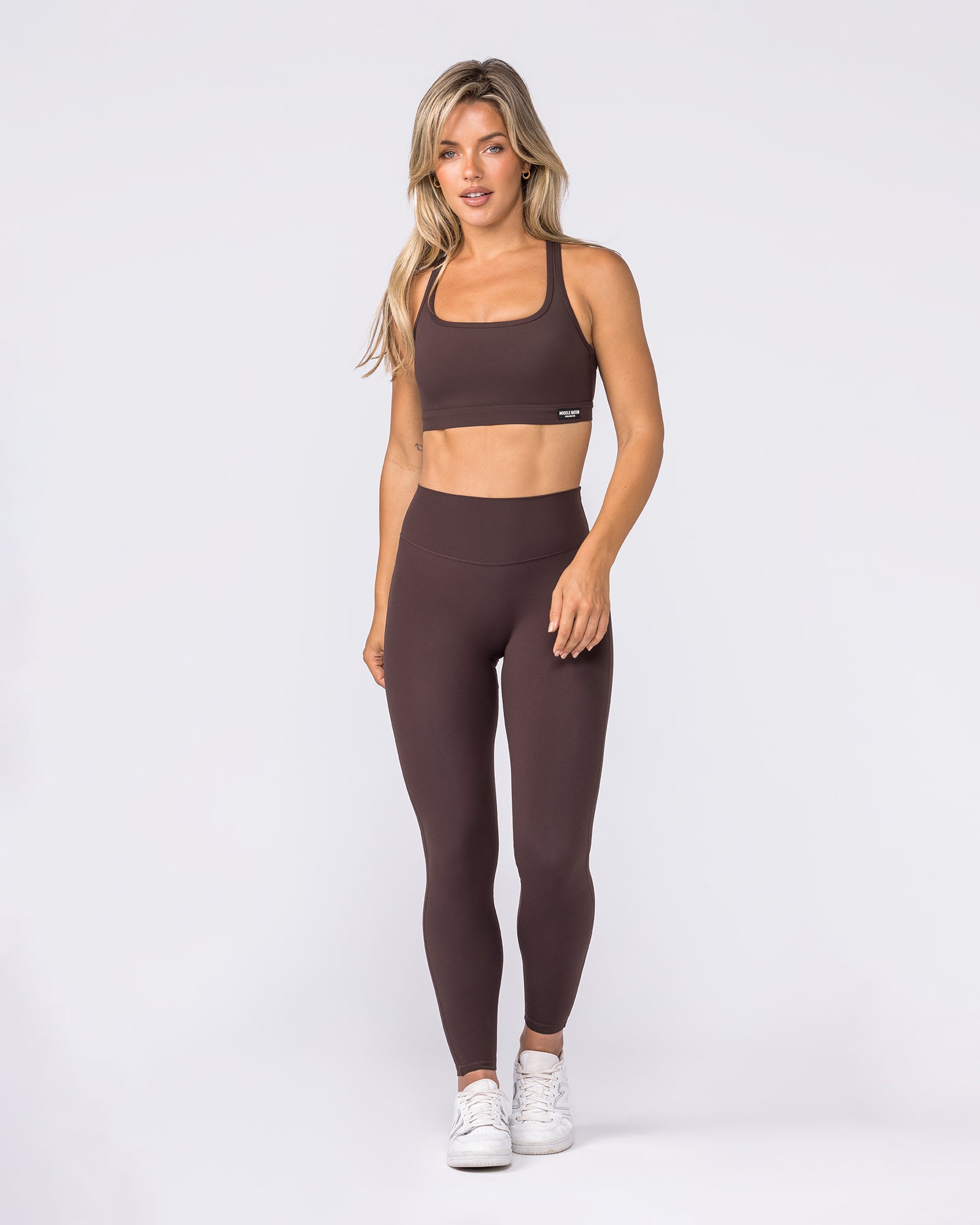 Aura Peachy Invisible Scrunch Ankle Leggings - Cocoa-Leggings-XXS-032605COCOA-XXS-MNAPPRL49086-7-Muscle Nation