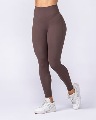 Aura Peachy Invisible Scrunch Ankle Leggings - Cola