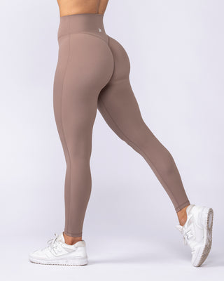 Aura Peachy Invisible Scrunch Ankle Leggings - Cookie
