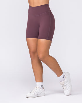 Aura Peachy Invisible Scrunch Bike Shorts - Dark Cherry-Shorts-XXS-032603DKCHRY-XXS-MNAPPRL49032-1-Muscle Nation