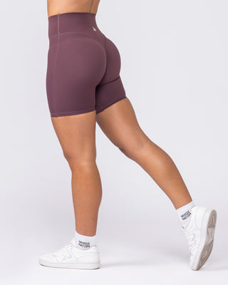 Aura Peachy Invisible Scrunch Bike Shorts - Dark Cherry-Shorts-XXS-032603DKCHRY-XXS-MNAPPRL49032-2-Muscle Nation