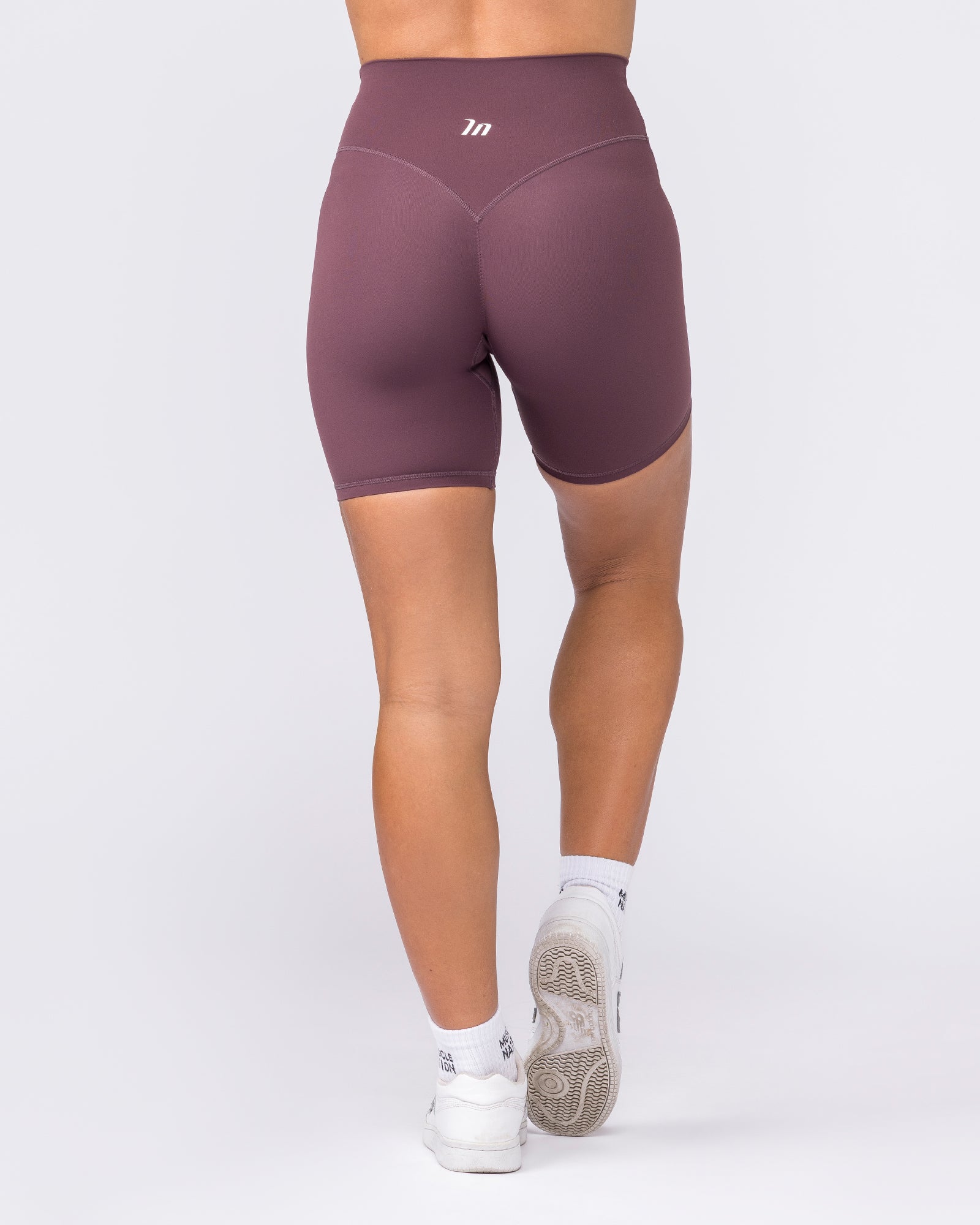 Aura Peachy Invisible Scrunch Bike Shorts - Dark Cherry-Shorts-XXS-032603DKCHRY-XXS-MNAPPRL49032-4-Muscle Nation