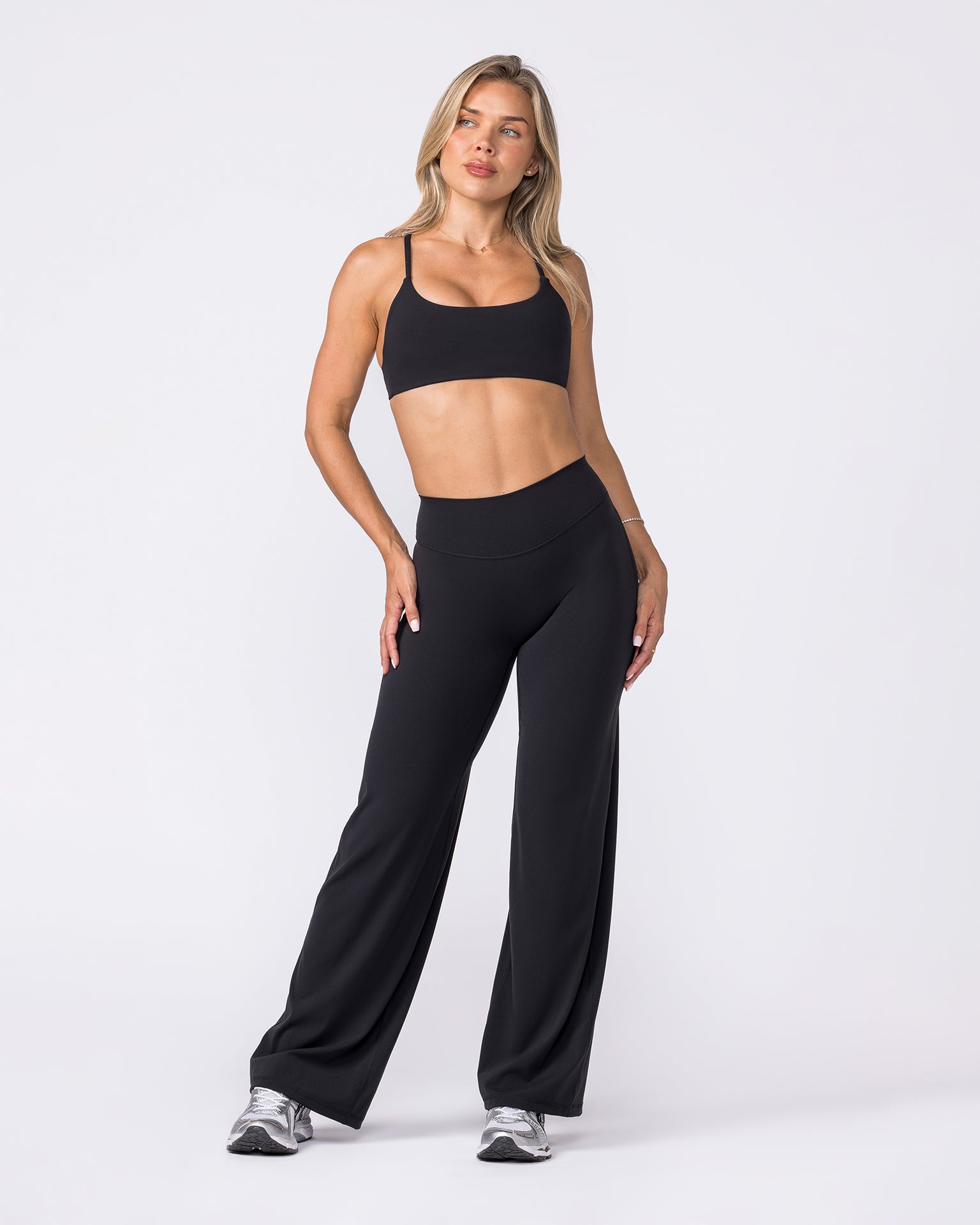 Aura Straight Leg Leggings Long - Black-Leggings-XXS-032657BLK-XXS-MNAPPRL51587-7-Muscle Nation