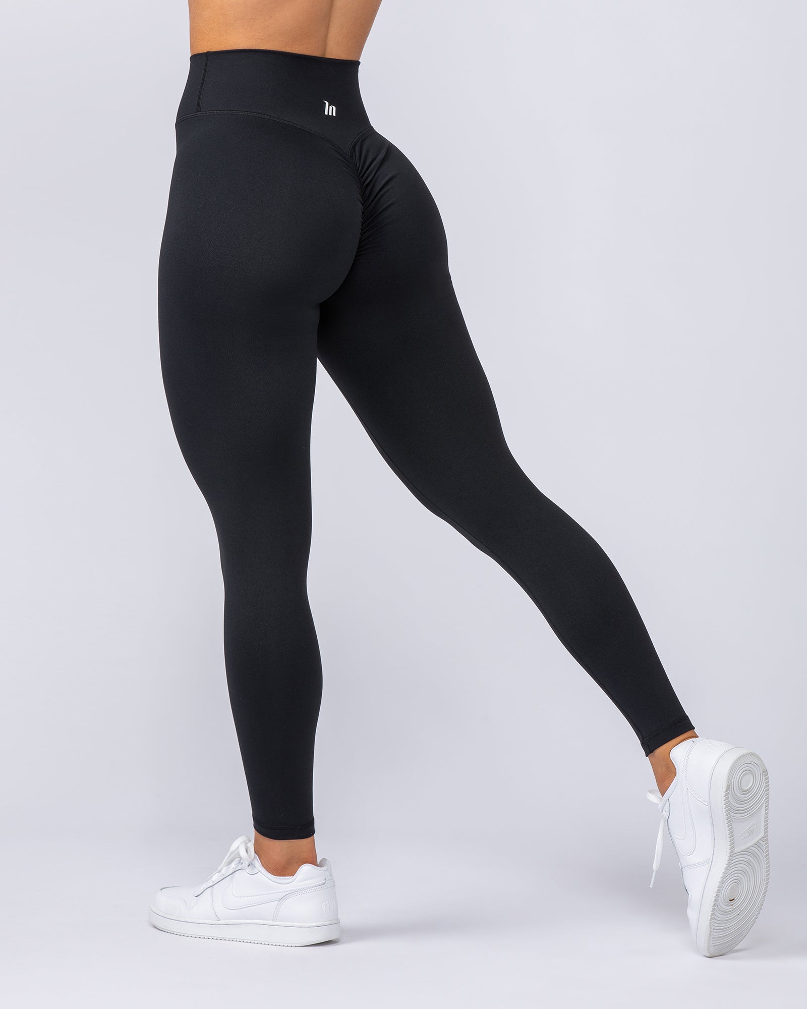 Instinct Scrunch Ankle Length Leggings - Black-Leggings-XXS-112459BLK-XXS-MNAPPRL33820-7-Muscle Nation