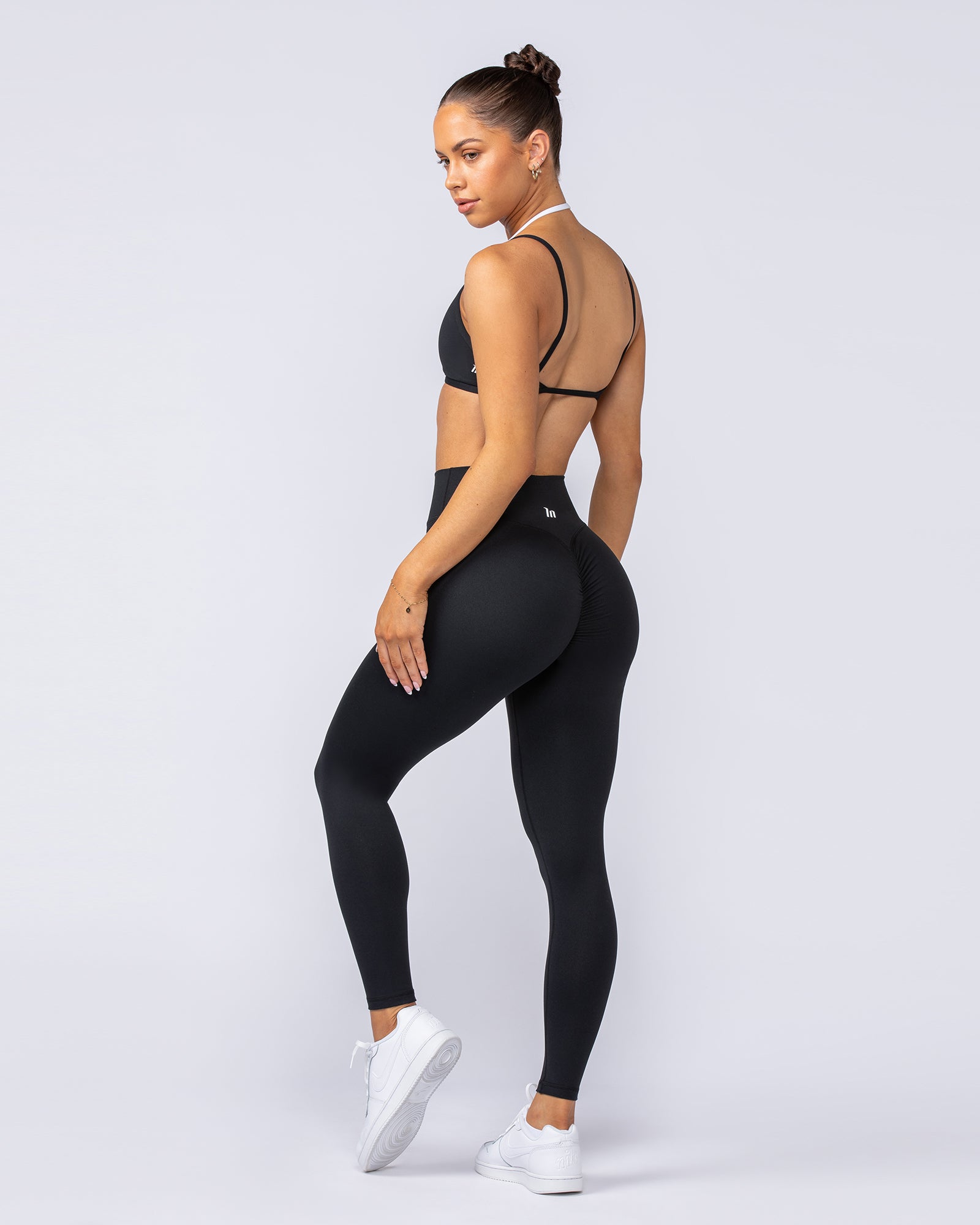Instinct Scrunch Ankle Length Leggings - Black-Leggings-XXS-112459BLK-XXS-MNAPPRL33820-6-Muscle Nation