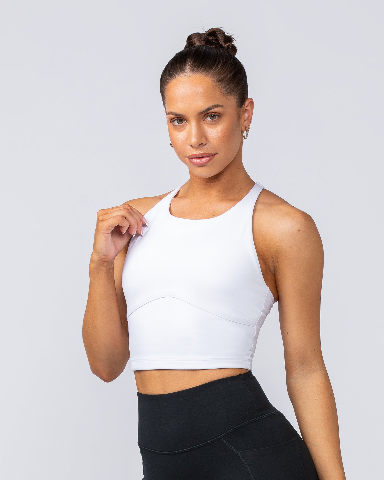 Limitless Cropped Active Tank - White-Singlets & Tanks-XXS-112412WHT-XXS-MNAPPRL33010-3-Muscle Nation
