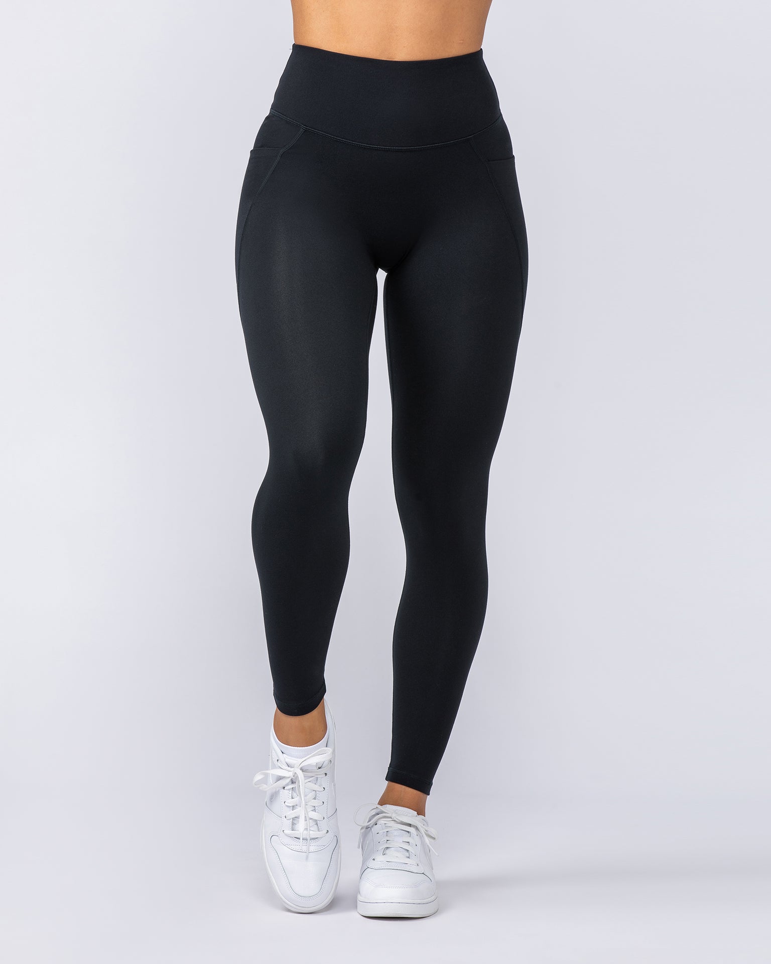 Booty Shaper Pocket Ankle Length Leggings - Black-Leggings-XXS-112405BLK-XXS-MNAPPRL32857-2-Muscle Nation