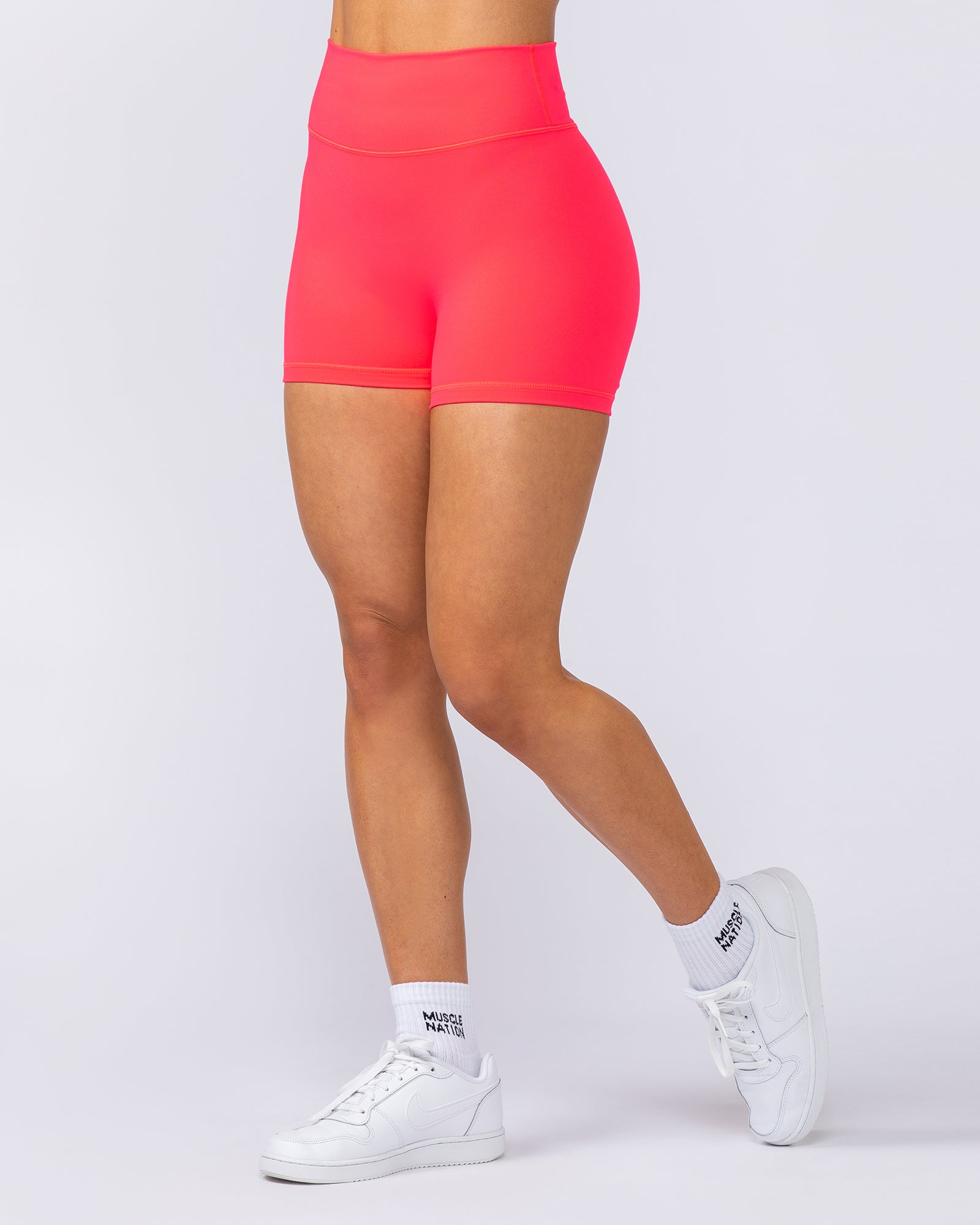 Instinct Scrunch Midway Shorts - Dragonfruit-Shorts-XXS-112457DRGFRU-XXS-MNAPPRL33784-3-Muscle Nation