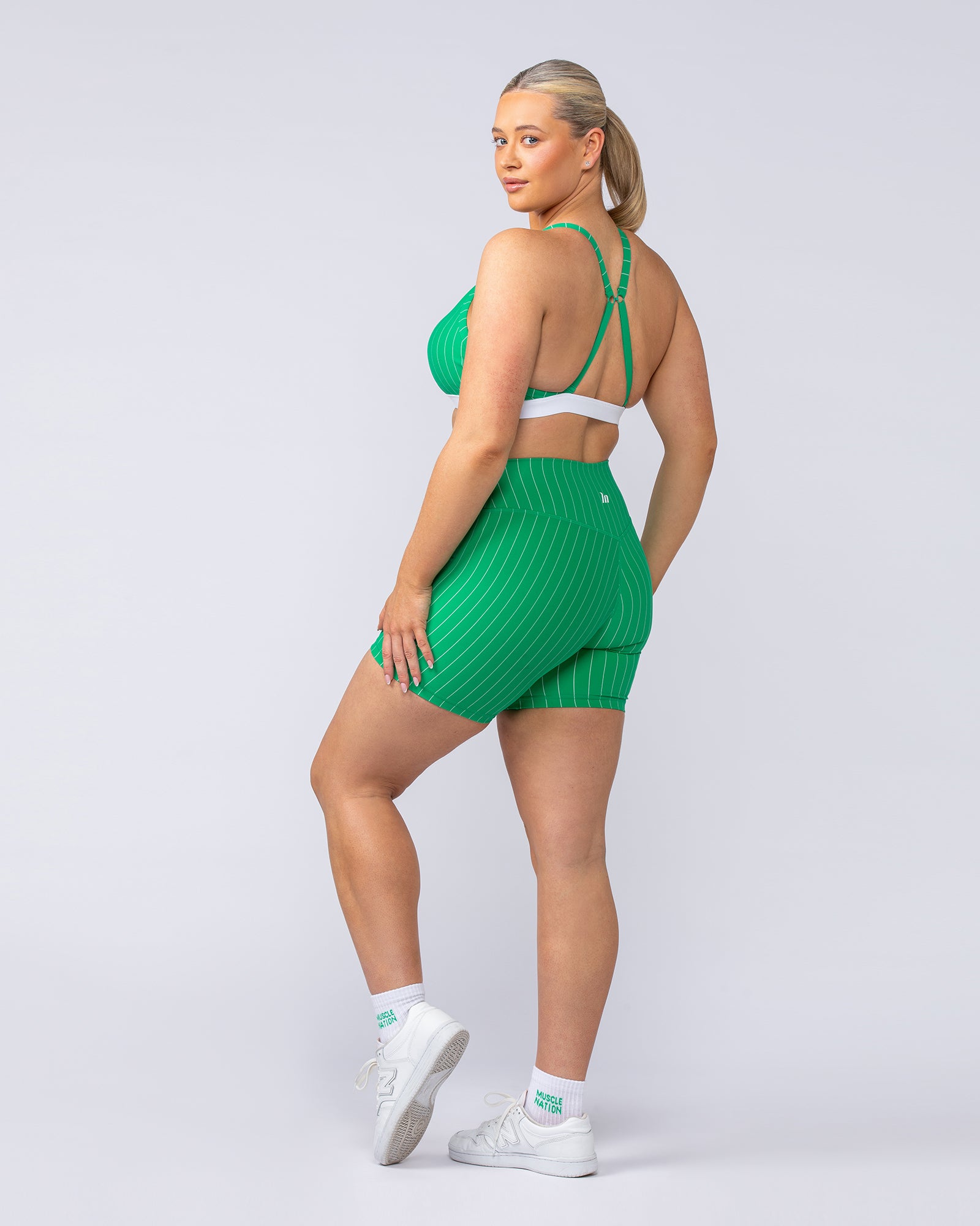 All Star Bra - Clover Stripe-Sports Bras-XXS-112450CLOSTRP-XXS-MNAPPRL33622-4-Muscle Nation