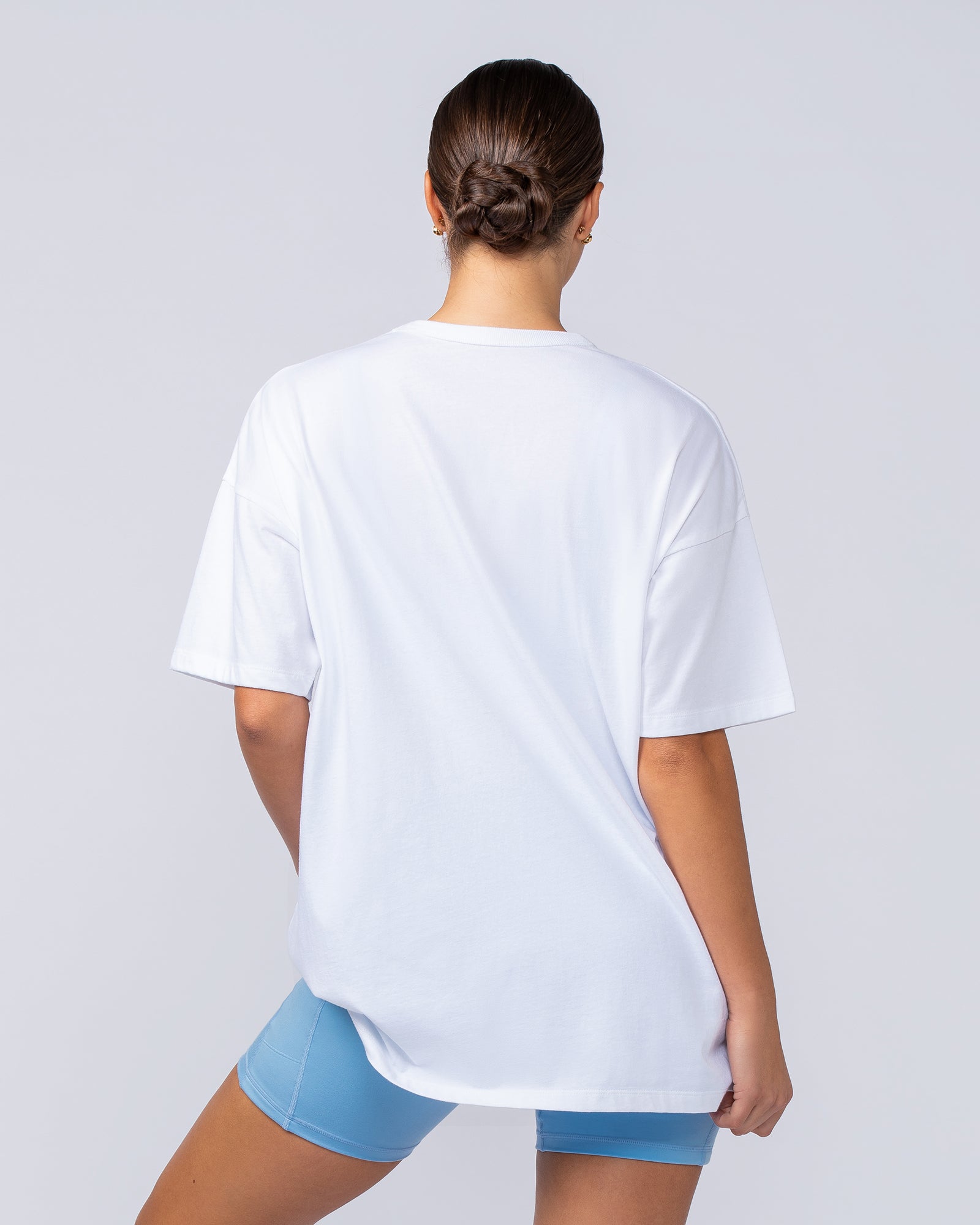 Girl Dinner Oversized Tee - White-T-Shirts-XXS-112461WHT-XXS-MNAPPRL34577-3-Muscle Nation