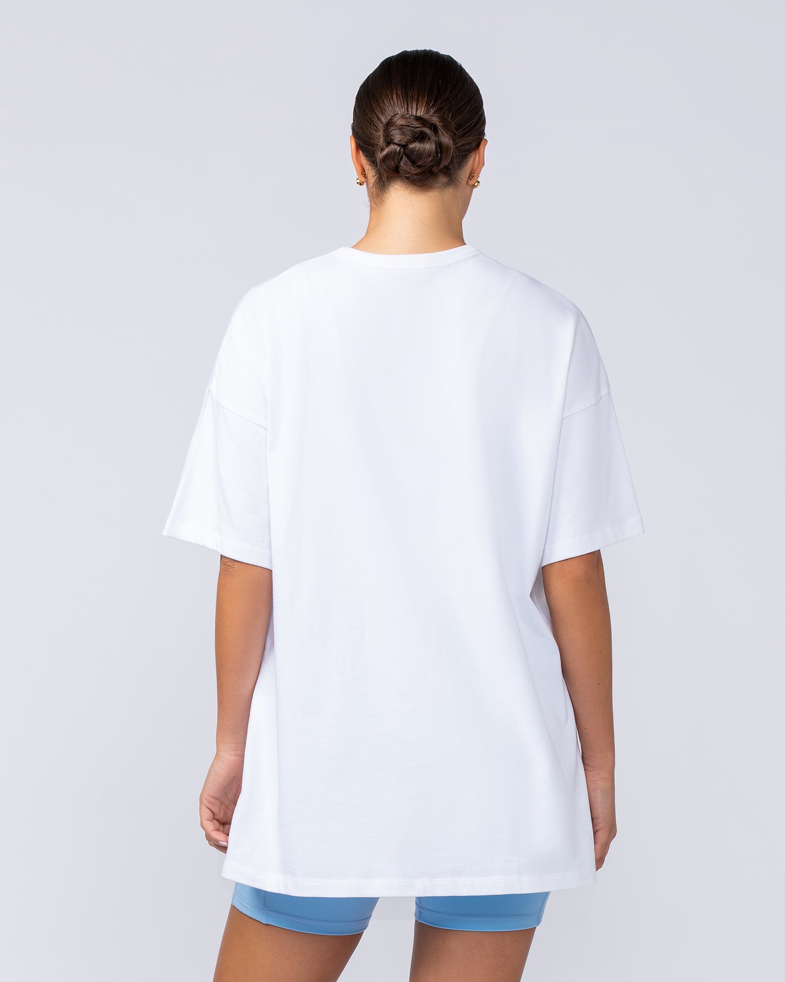 P Power Oversized Tee - White-T-Shirts-XXS-112456WHT-XXS-MNAPPRL34667-5-Muscle Nation