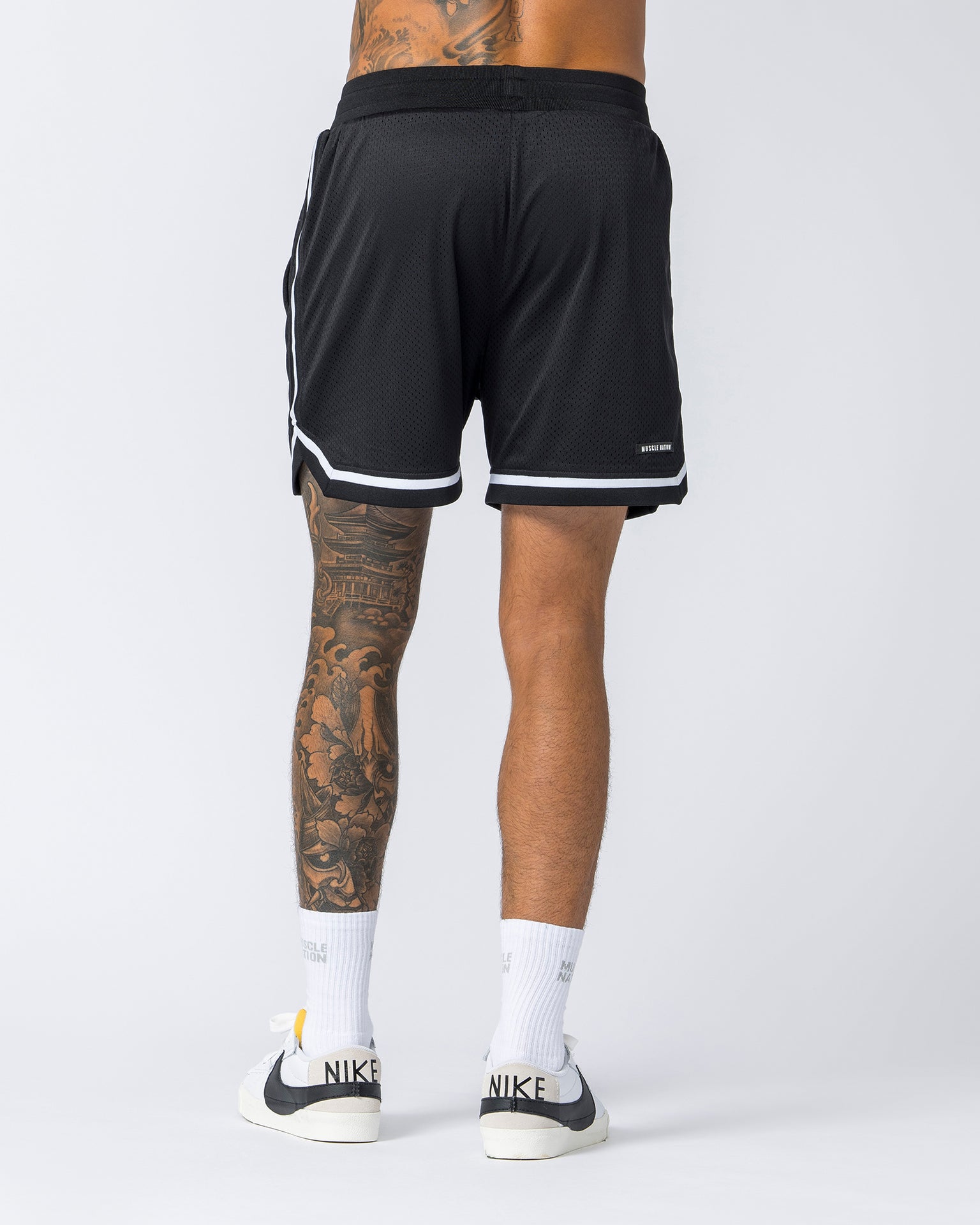 Mens 5" Basketball Shorts - Black-Shorts-S-112131BLK-S-MNAPPRL12583-5-Muscle Nation