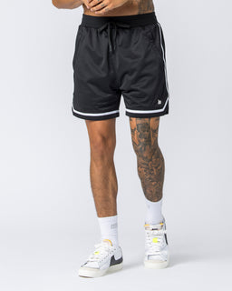 Mens 5" Basketball Shorts - Black-Shorts-S-112131BLK-S-MNAPPRL12583-1-Muscle Nation