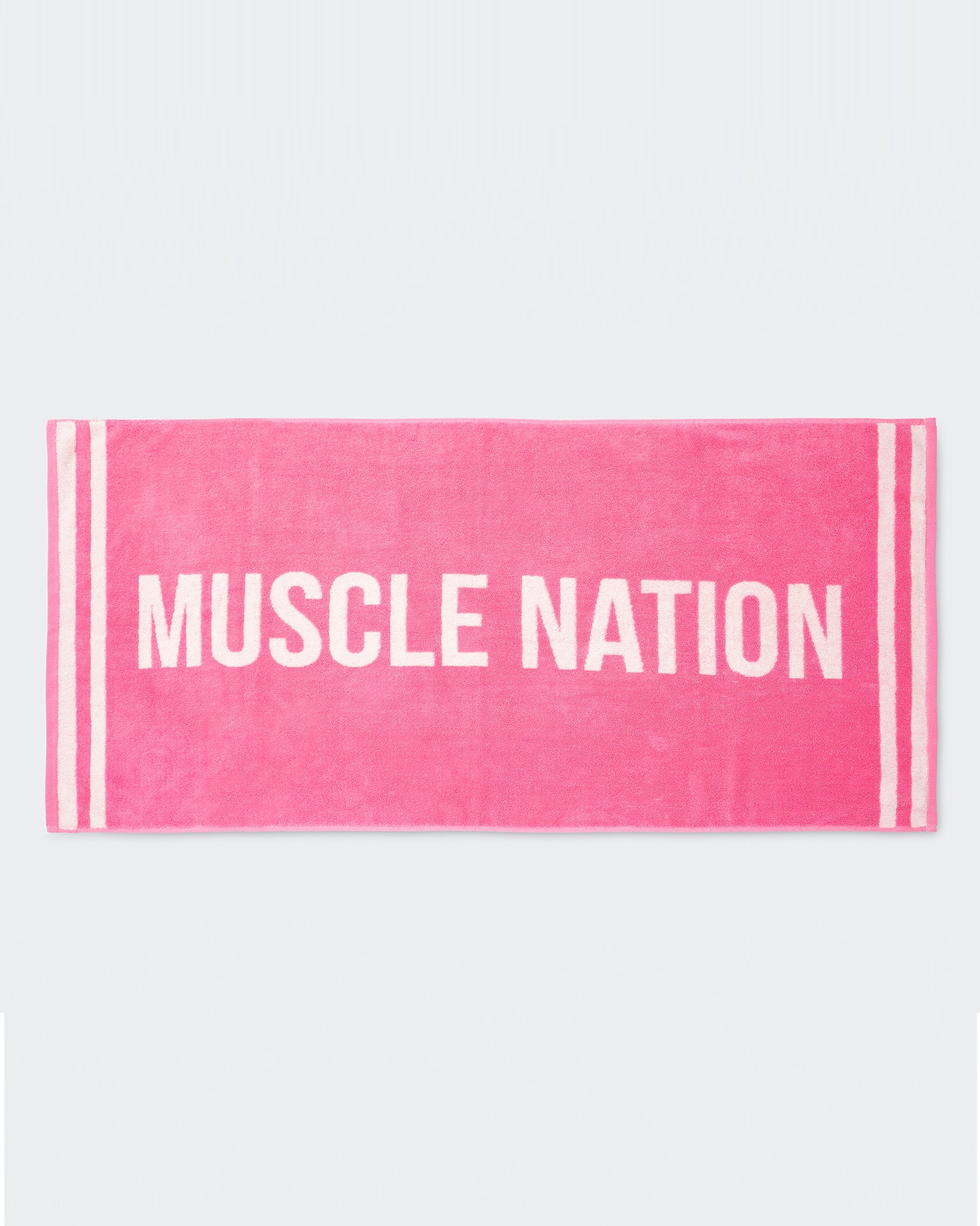 Gym Towel - Hollywood Pink/ White-Accessories-Hollywood Pink/ White-ACC1124144HWPKWHT-ONE-MNAPPRL32745-2-Muscle Nation