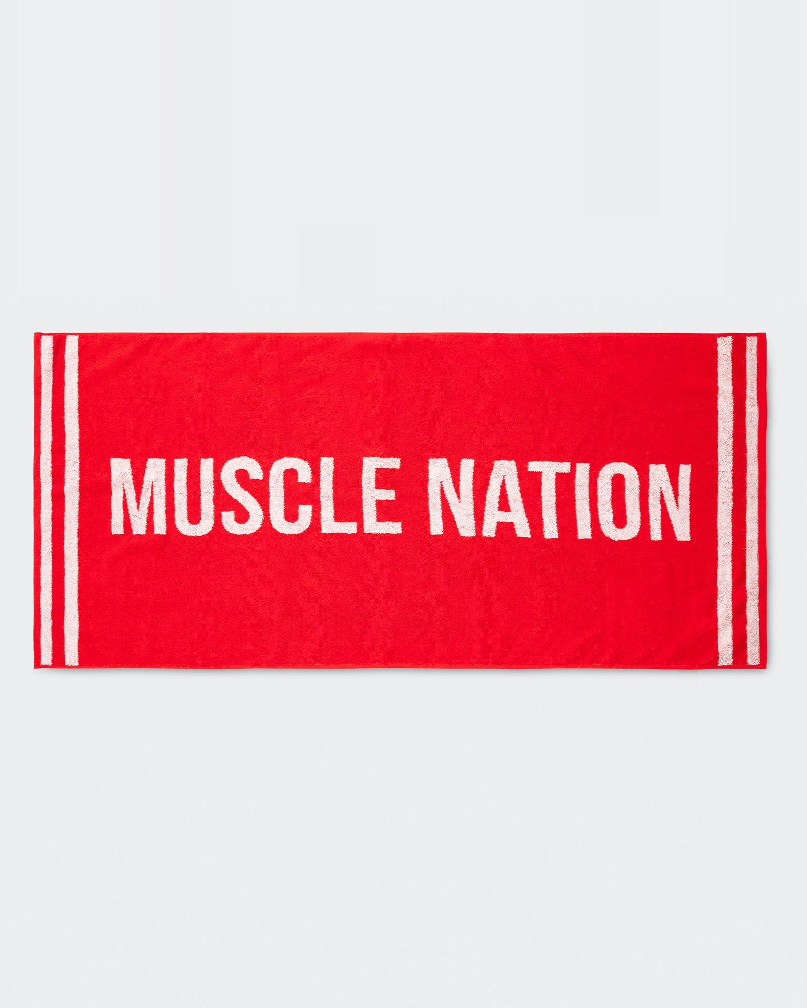 Gym Towel - Chilli/ White-Accessories-Chilli/ White-ACC1124144CHLWHT-ONE-MNAPPRL32744-2-Muscle Nation