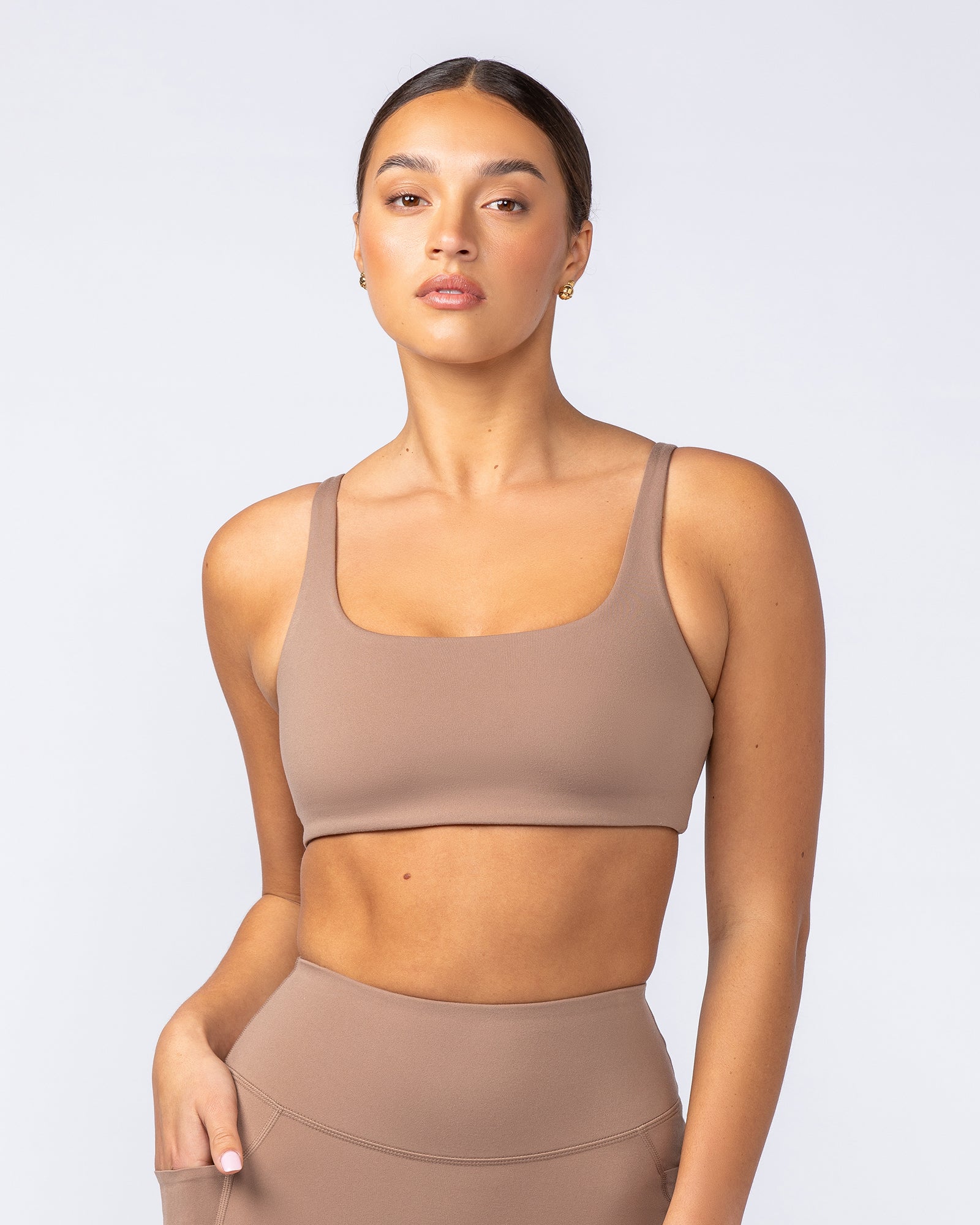 Fundamental Bra - Cinnamon-Sports Bras-XXS-112410CINN-XXS-MNAPPRL33001-1-Muscle Nation