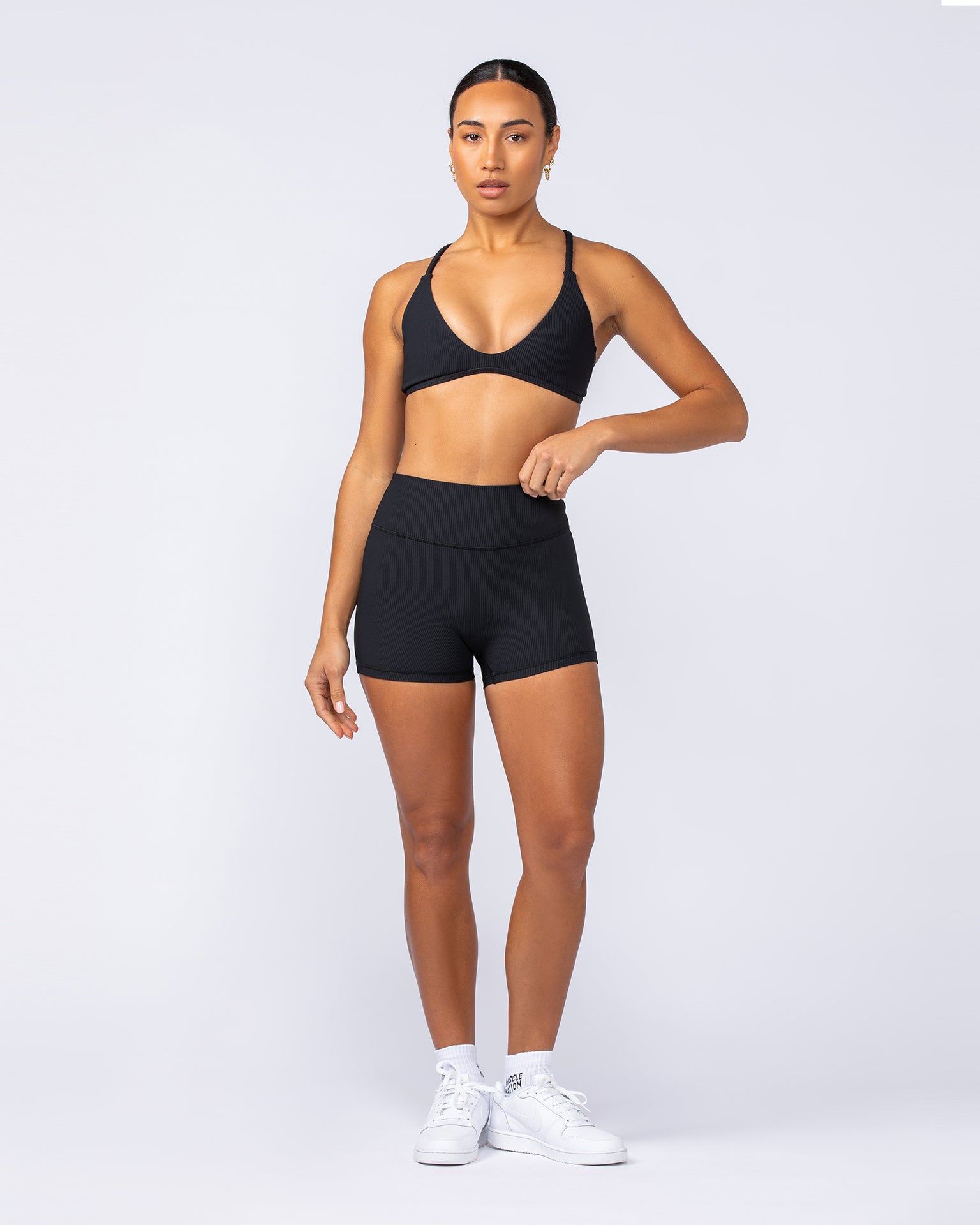 Breeze Rib Bralette - Black-Bralettes-XXS-112489BLK-XXS-MNAPPRL33874-6-Muscle Nation