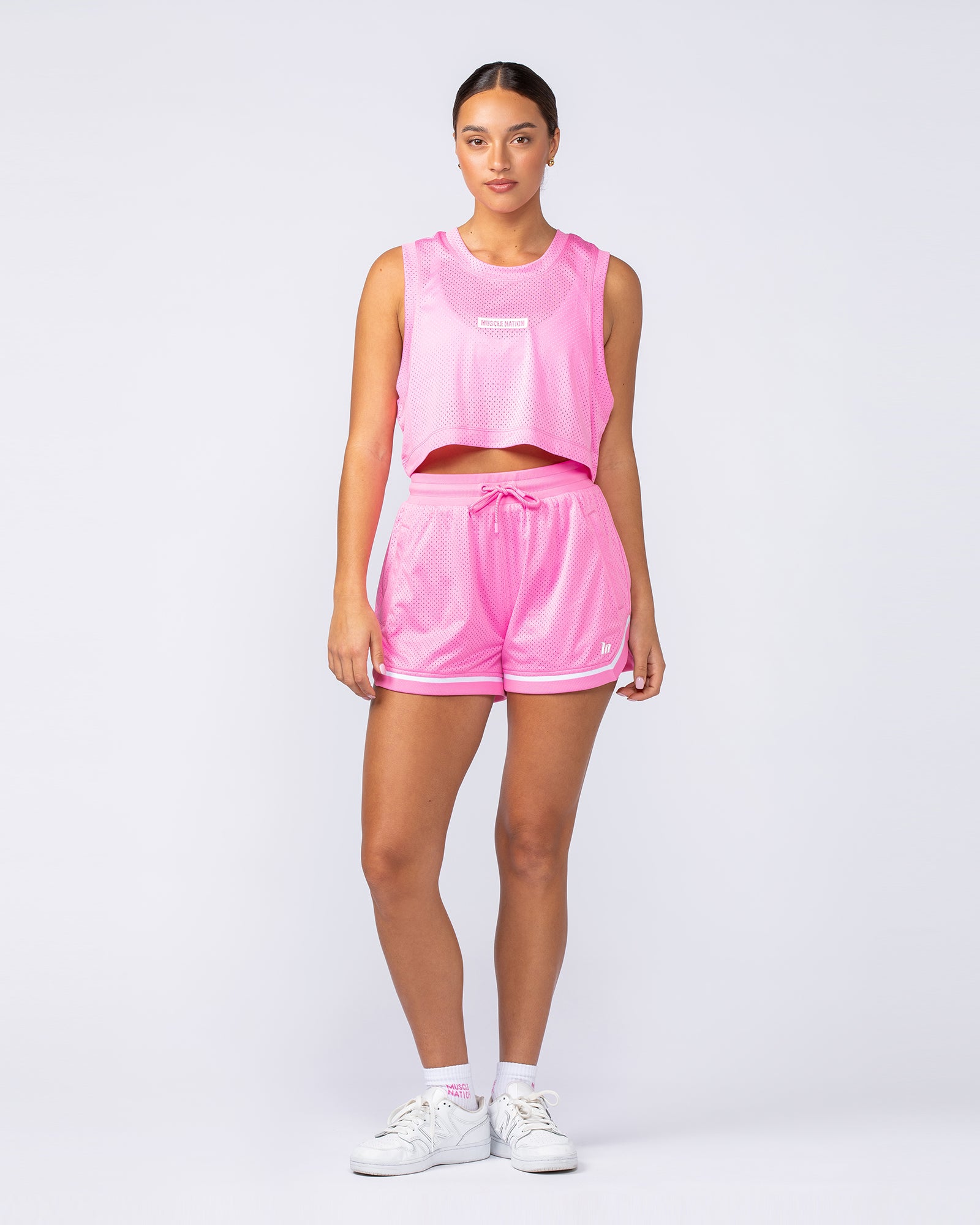 Swift Cropped Training Tank - Hollywood Pink-Singlets & Tanks-XXS-112448HWPNK-XXS-MNAPPRL33577-5-Muscle Nation