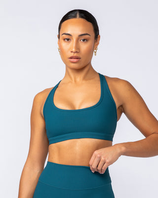 Drew Rib Bra - Dark Marine-Sports Bras-XXS-112499DRKMRN-XXS-MNAPPRL34027-1-Muscle Nation