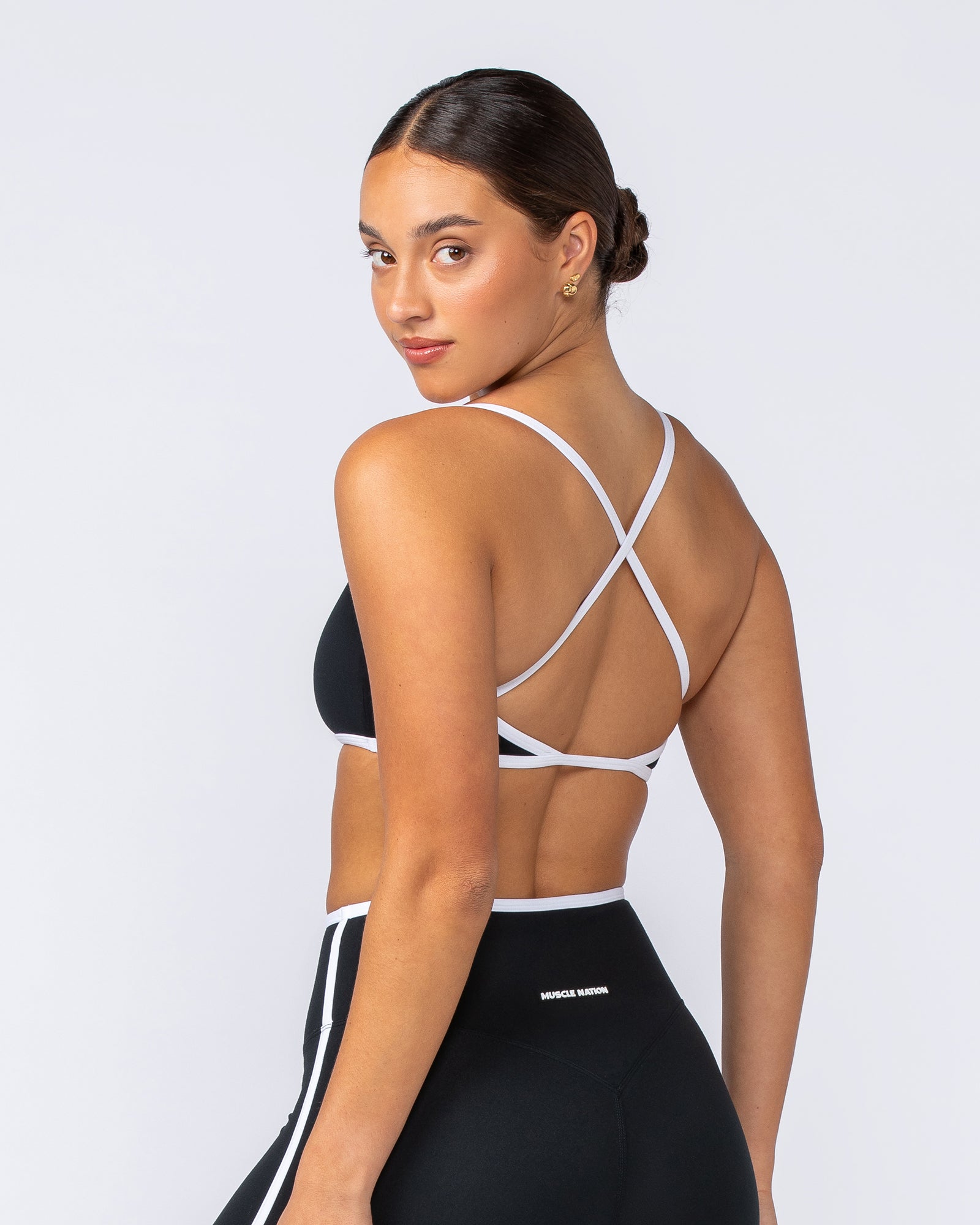 Goddess Bralette - Black-Bralettes-XXS-112413BLK-XXS-MNAPPRL33055-2-Muscle Nation