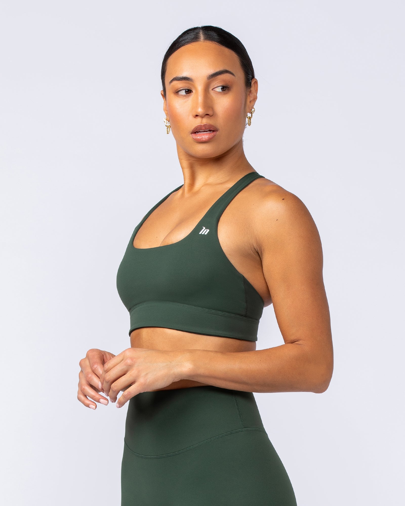 Unstoppable Bra - Dark Olive-Sports Bras-XXS-1124110DKOLV-XXS-MNAPPRL34288-4-Muscle Nation