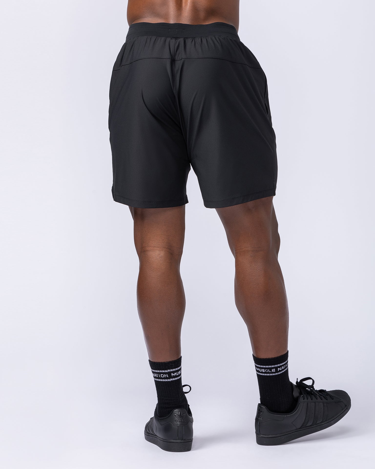On Repeat Training 7" Shorts - Black-Shorts-S-112465BLK-S-MNAPPRL35690-5-Muscle Nation