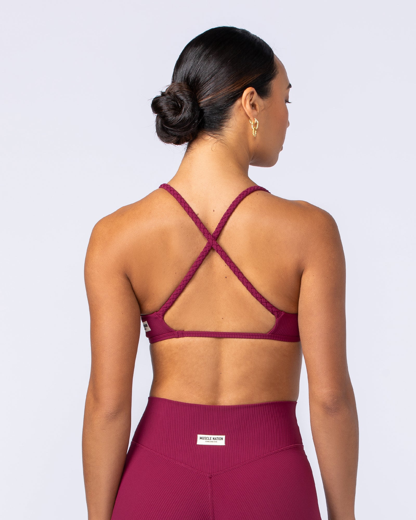Breeze Rib Bralette - Rose Bud-Bralettes-XXS-112489ROSBUD-XXS-MNAPPRL33901-6-Muscle Nation