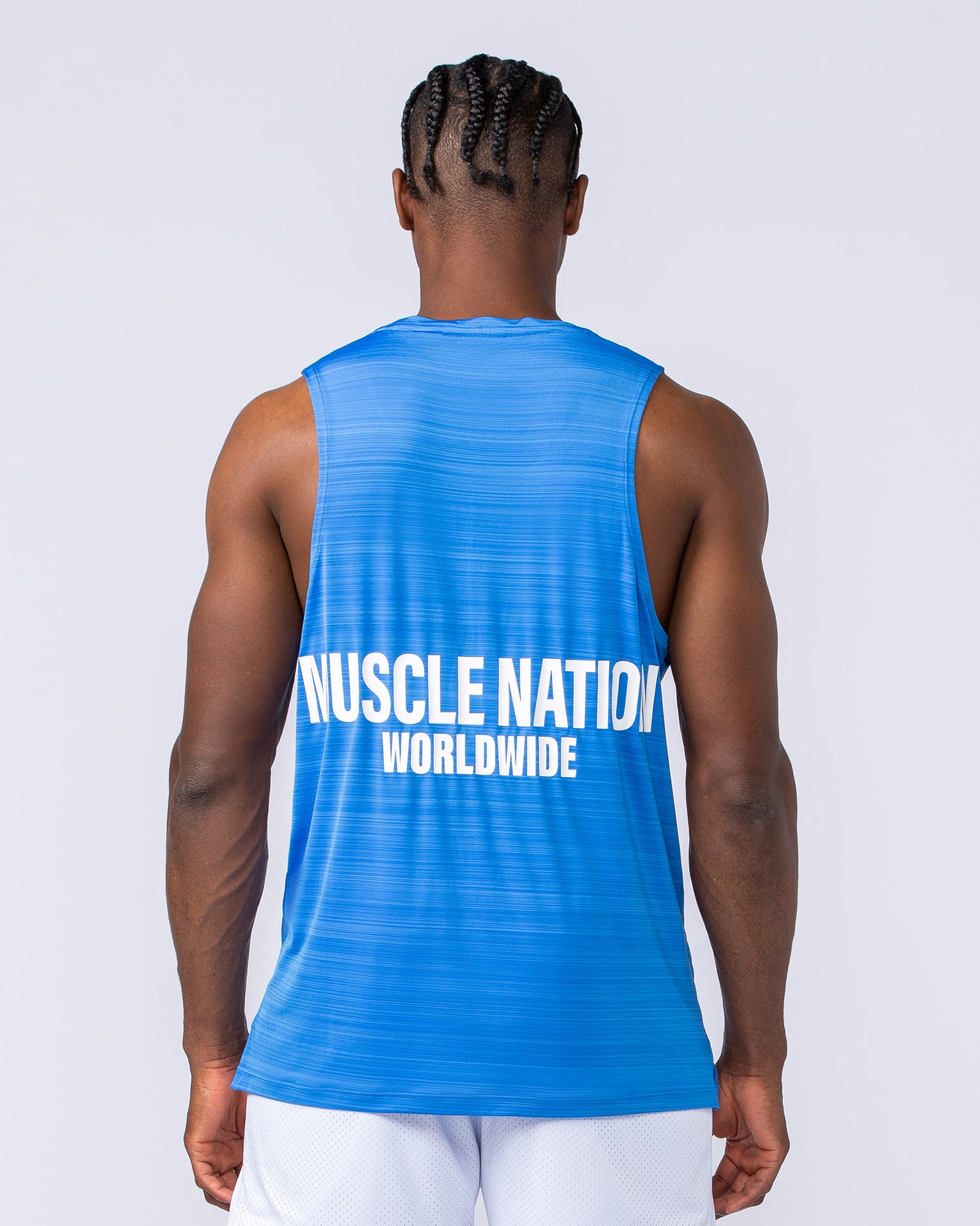 Worldwide Active Tank - Azure Blue-Singlets & Tanks-S-112468AZRBLU-S-MNAPPRL34961-5-Muscle Nation