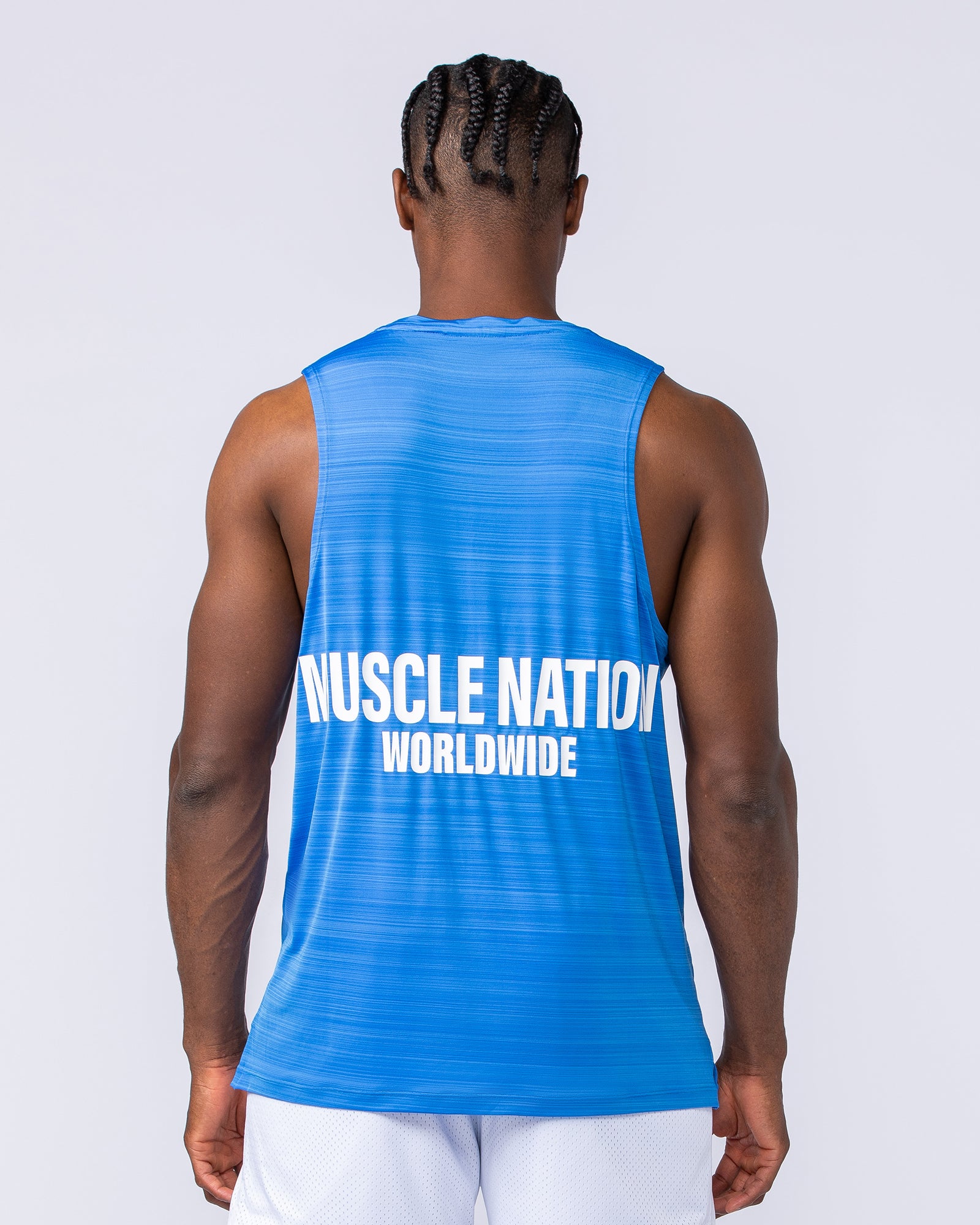 Worldwide Active Tank - Azure Blue-Singlets & Tanks-S-112468AZRBLU-S-MNAPPRL34961-5-Muscle Nation