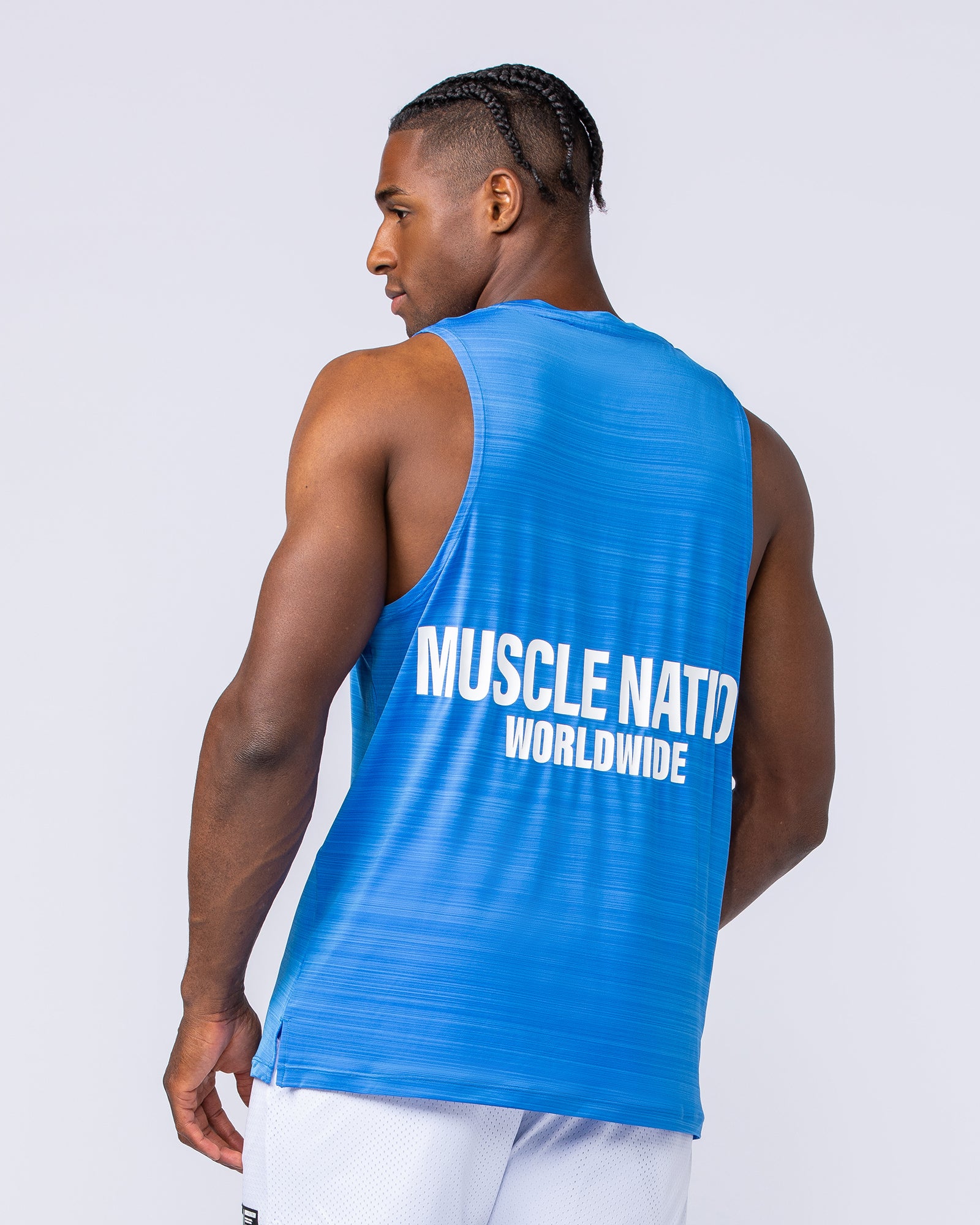 Worldwide Active Tank - Azure Blue-Singlets & Tanks-S-112468AZRBLU-S-MNAPPRL34961-4-Muscle Nation