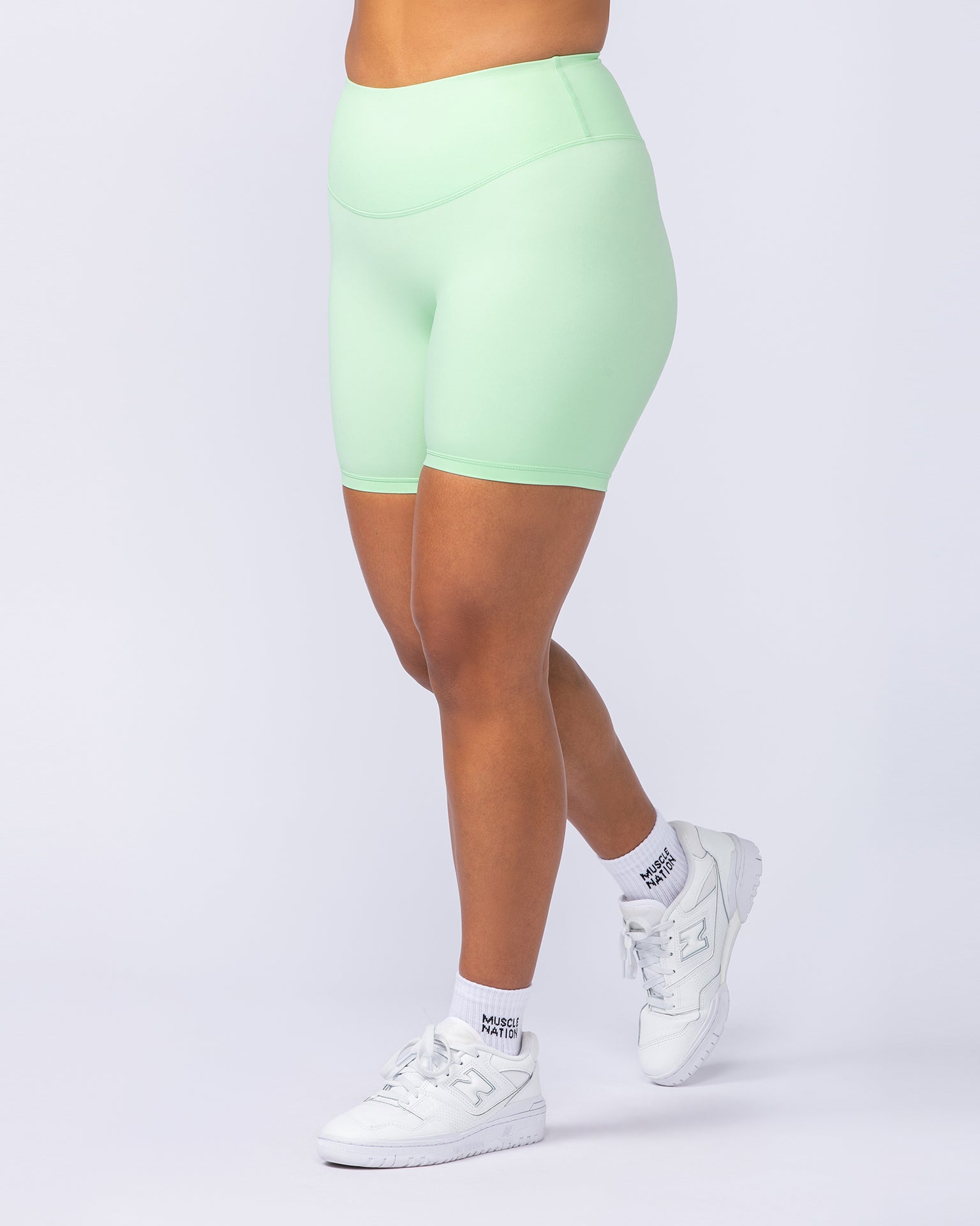 Ultra Aura Bike Shorts - Lime Splice-Bottoms-XXS-1124111LIMSPLC-XXS-MNAPPRL34315-4-Muscle Nation