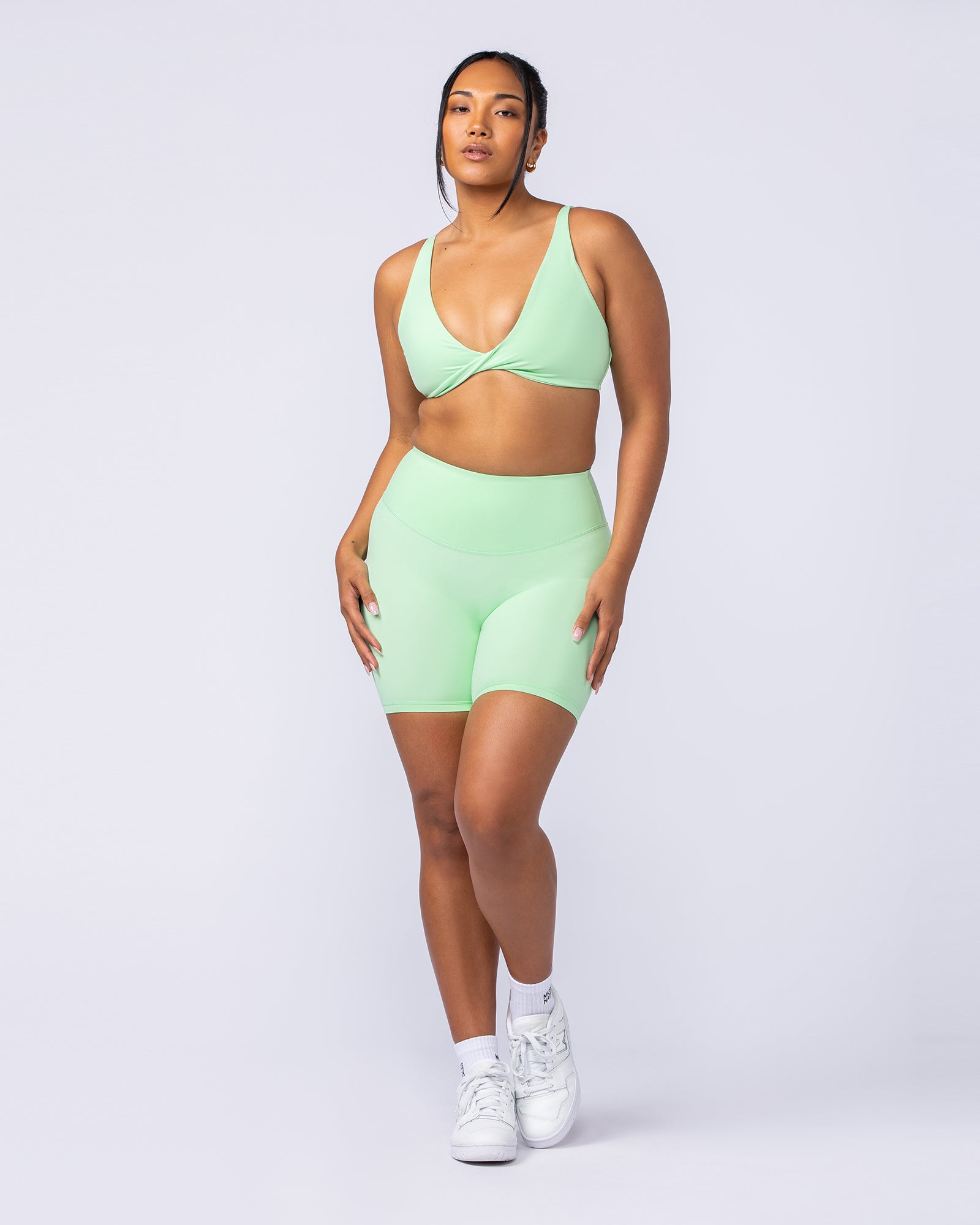 Ultra Aura Bike Shorts - Lime Splice-Bottoms-XXS-1124111LIMSPLC-XXS-MNAPPRL34315-7-Muscle Nation