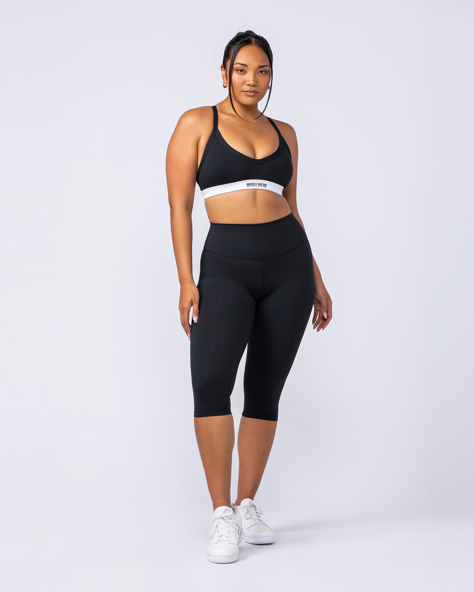 Replay Signature 3/4 Leggings - Black-Leggings-XXS-112440BLK-XXS-MNAPPRL33397-6-Muscle Nation