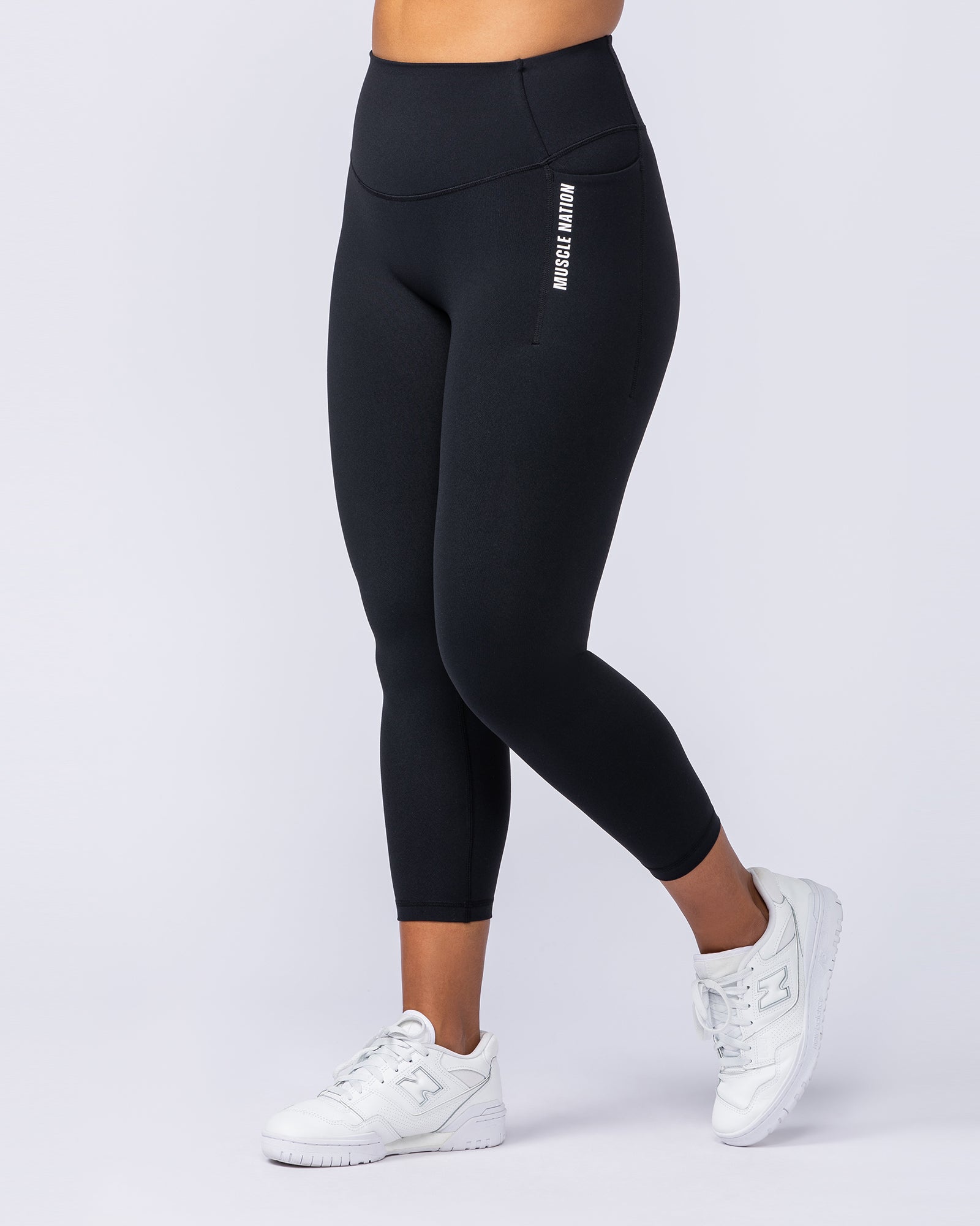 Core Pocket 7/8 Leggings - Black-Leggings-XXS-112441BLK-XXS-MNAPPRL33406-1-Muscle Nation