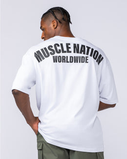 Classic Oversized Tee - White-T-Shirts-XS-032440WHT-XS-MNAPPRL31929-1-Muscle Nation