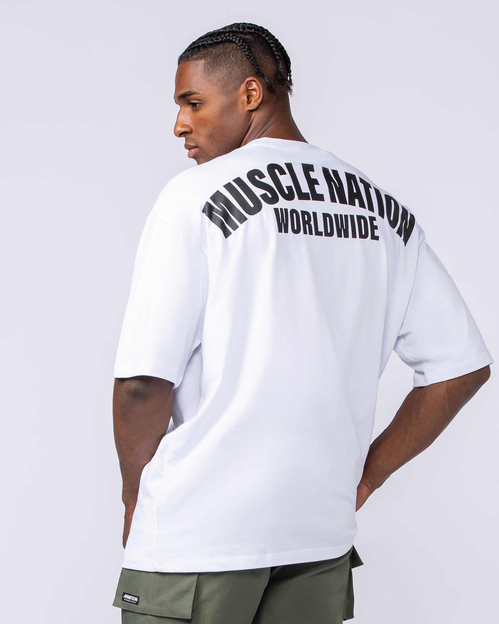 Classic Oversized Tee - White-T-Shirts-XS-032440WHT-XS-MNAPPRL31929-4-Muscle Nation