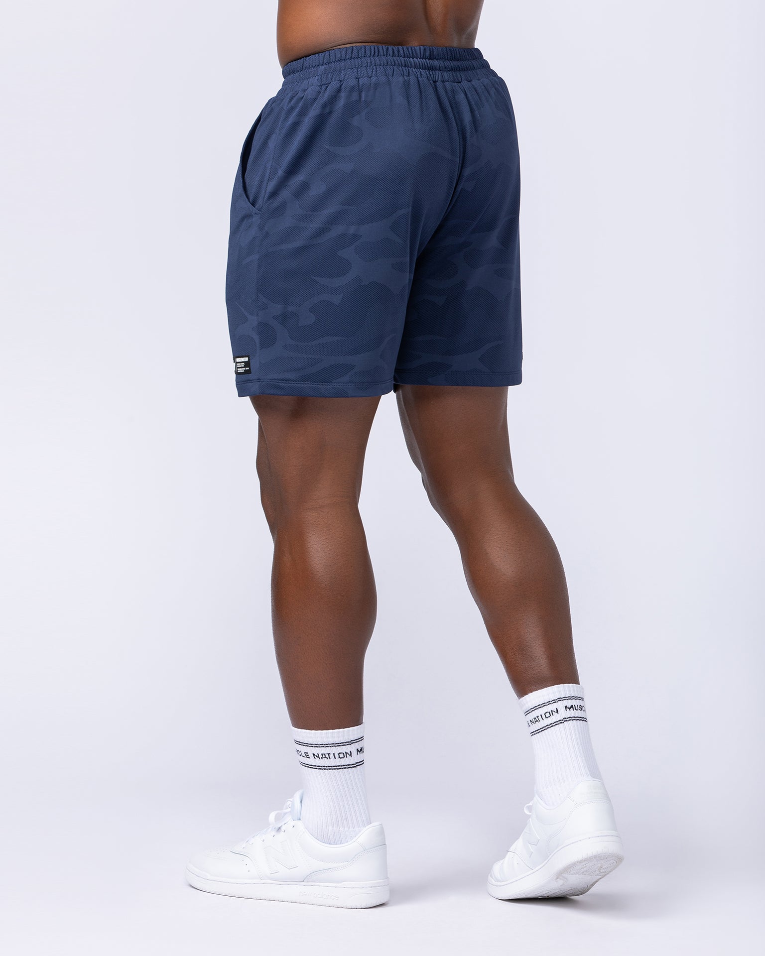 Tech Camo Lay Up 5" Shorts - Navy Camo-Shorts-S-112431NVYCAMO-S-MNAPPRL35571-4-Muscle Nation