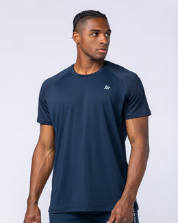 Ventilation Tee - Navy-T-Shirts-S-1124127NAVY-S-MNAPPRL35080-1-Muscle Nation