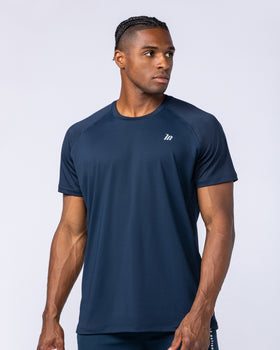 Ventilation Tee - Navy-T-Shirts-S-1124127NAVY-S-MNAPPRL35080-1-Muscle Nation