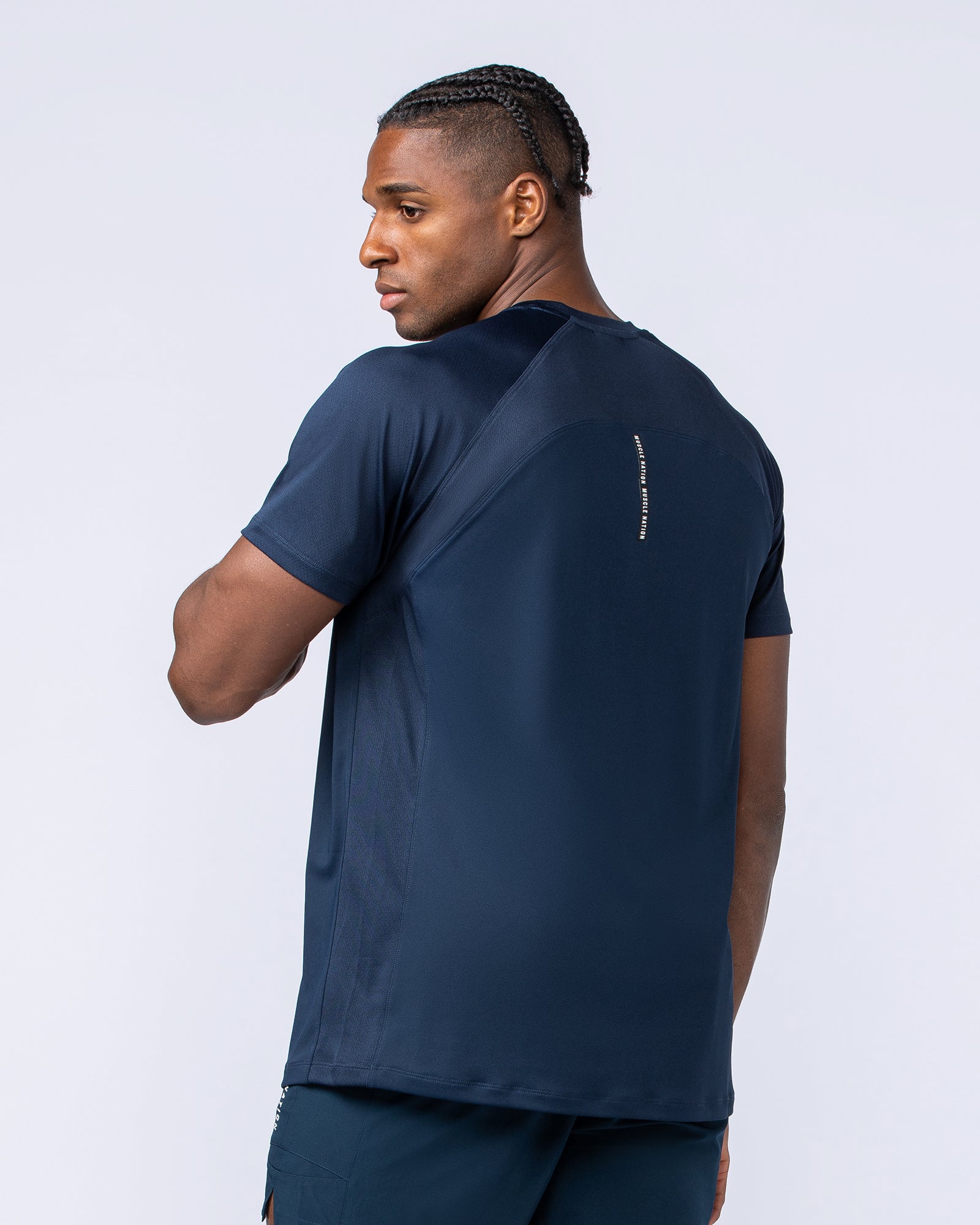 Ventilation Tee - Navy-T-Shirts-S-1124127NAVY-S-MNAPPRL35080-3-Muscle Nation