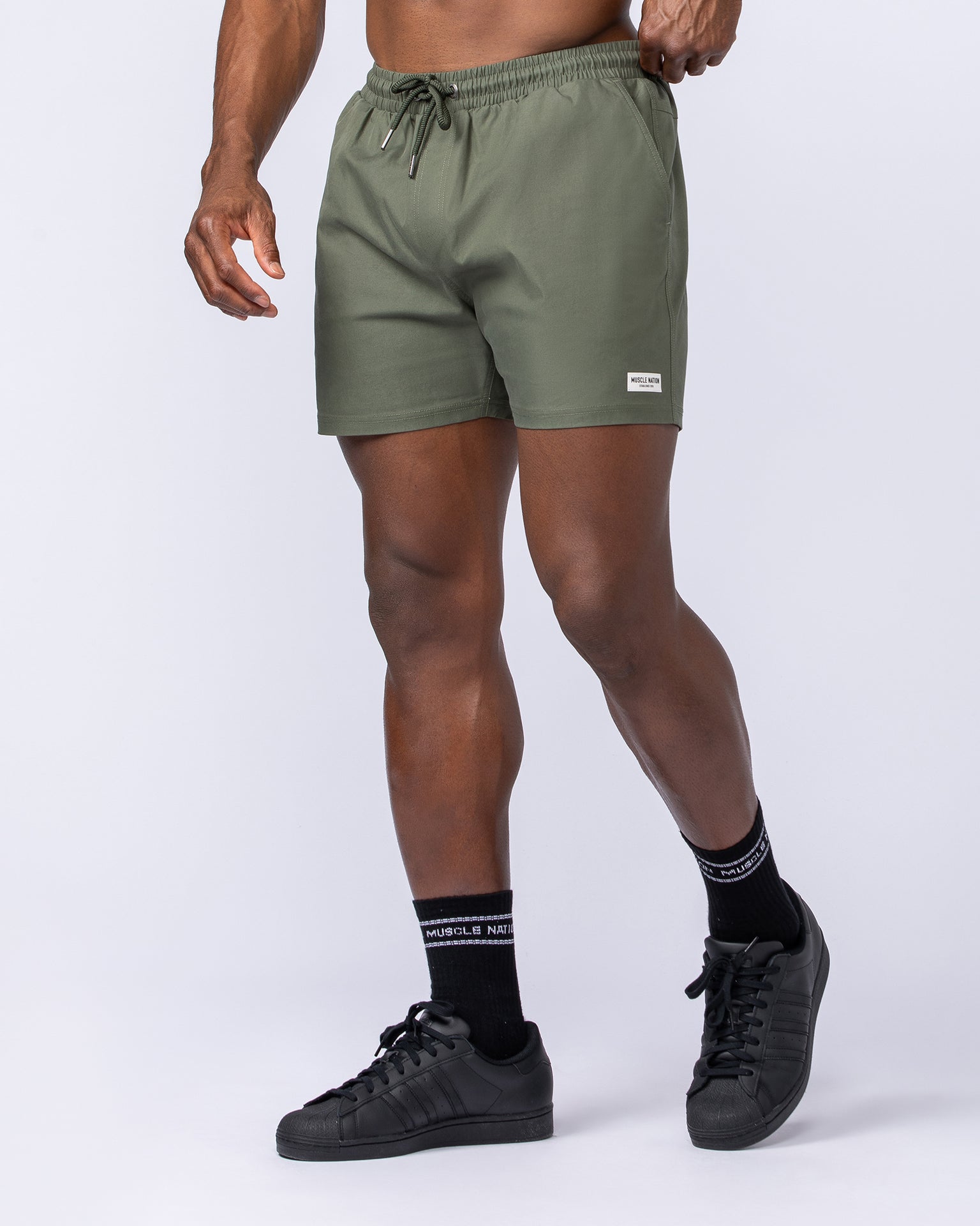 Daily 4" Shorts - Dark Khaki-Shorts-S-112482DKHAKI-S-MNAPPRL35515-1-Muscle Nation